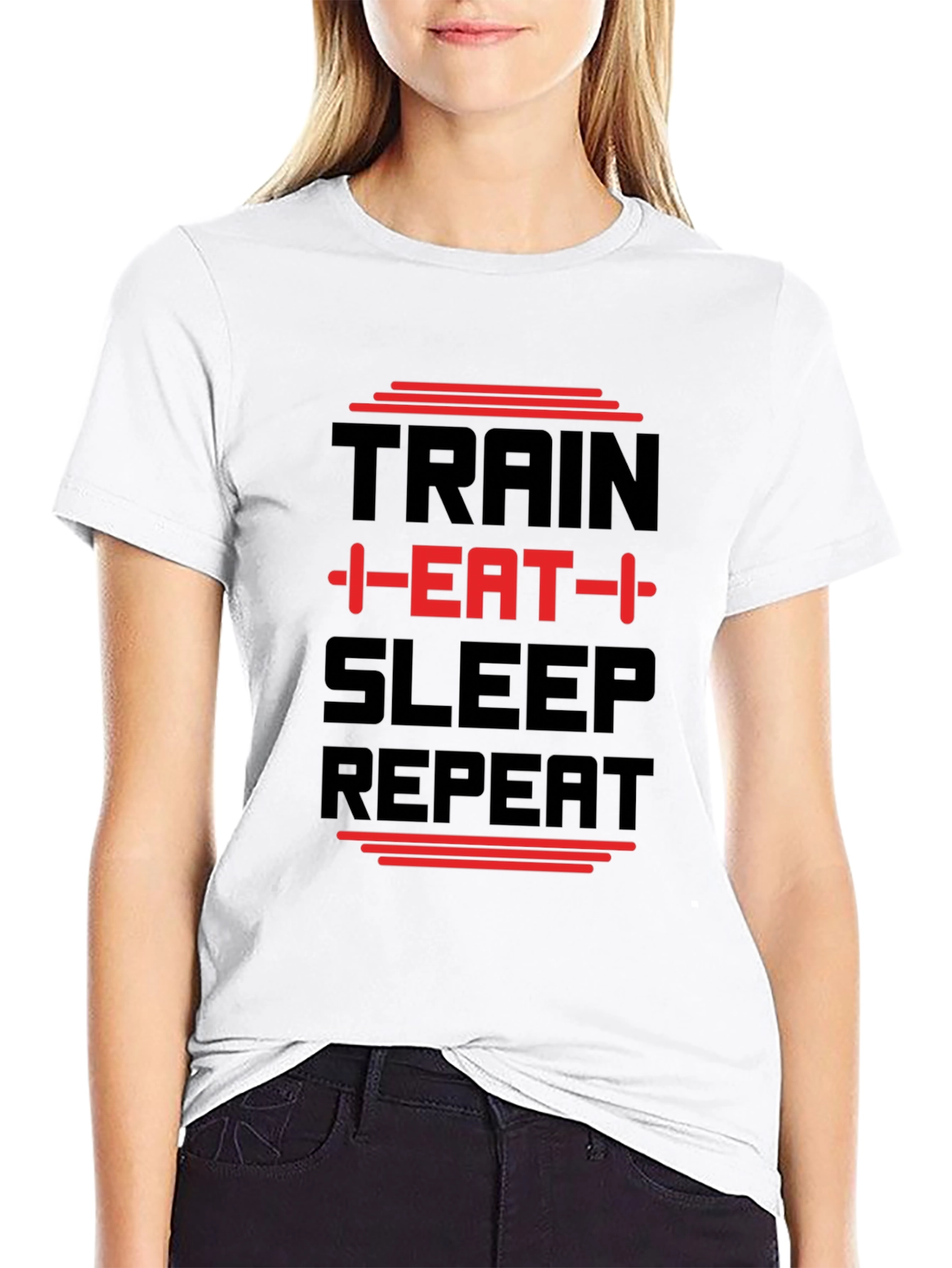 Train Eat Sleep Repeat Graphic T-Shirt
