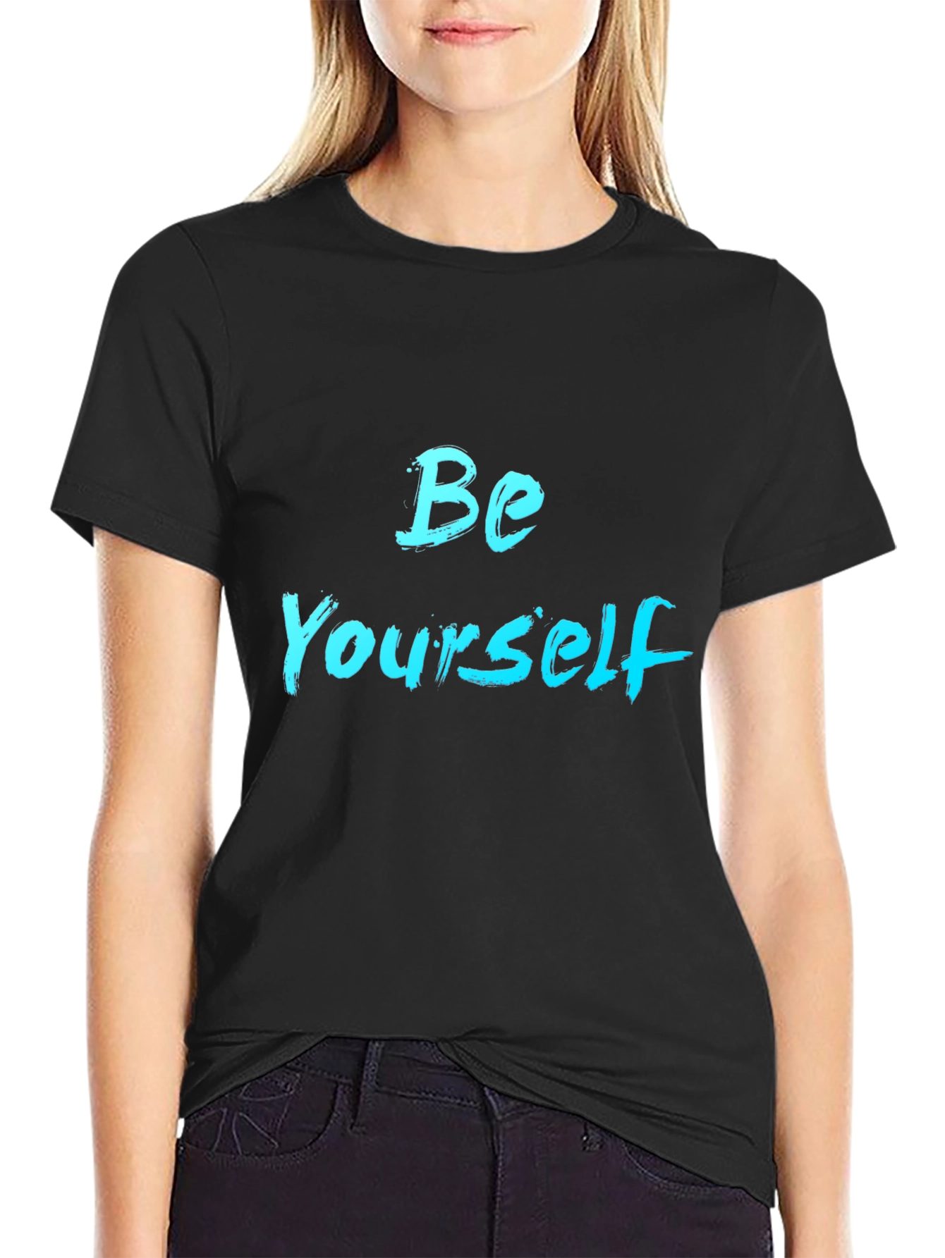 Be Yourself Black T-Shirt - Inspiring Graphic Tee