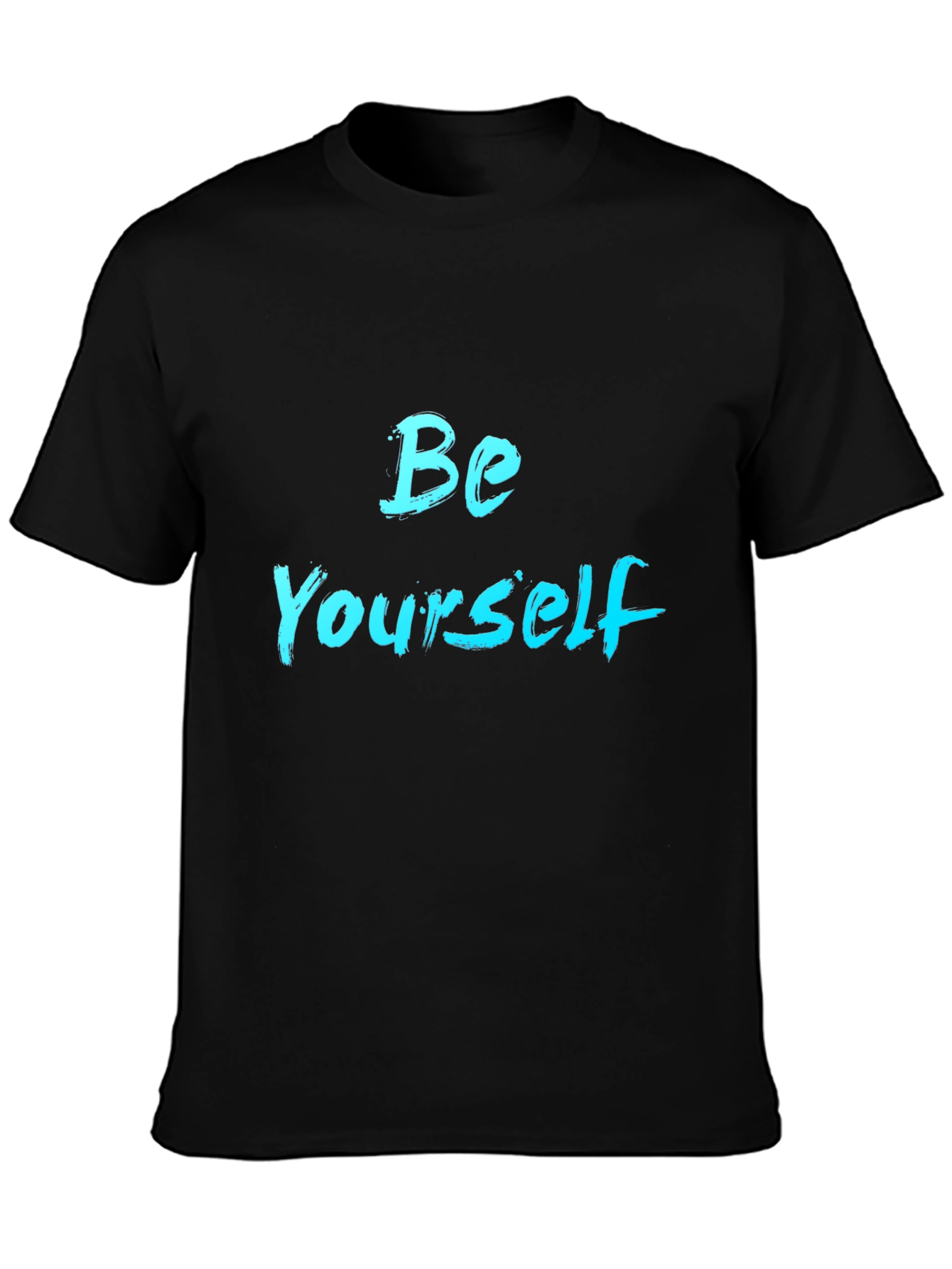 Be Yourself Black T-Shirt - Inspiring Graphic Tee