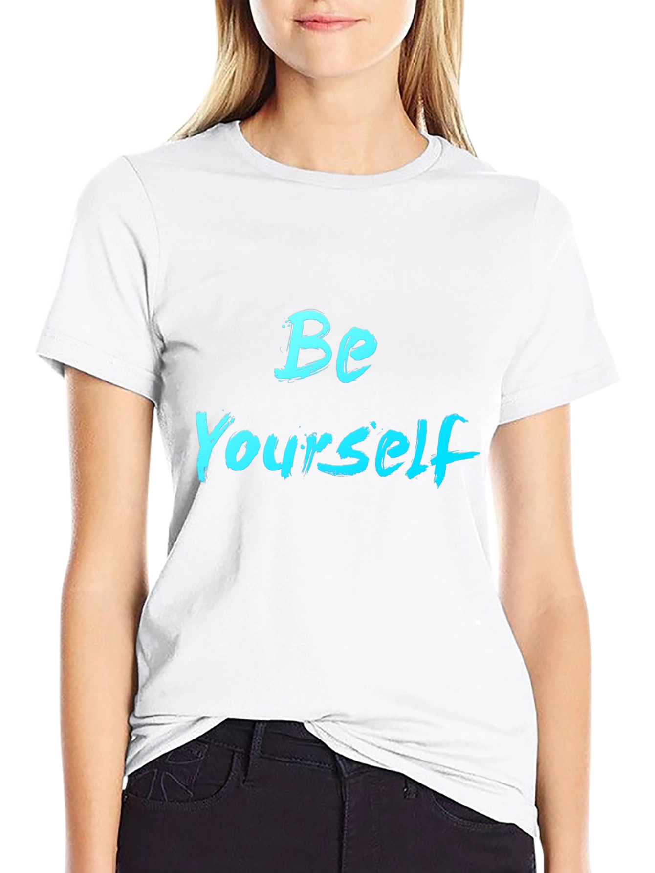 Be Yourself Black T-Shirt - Inspiring Graphic Tee