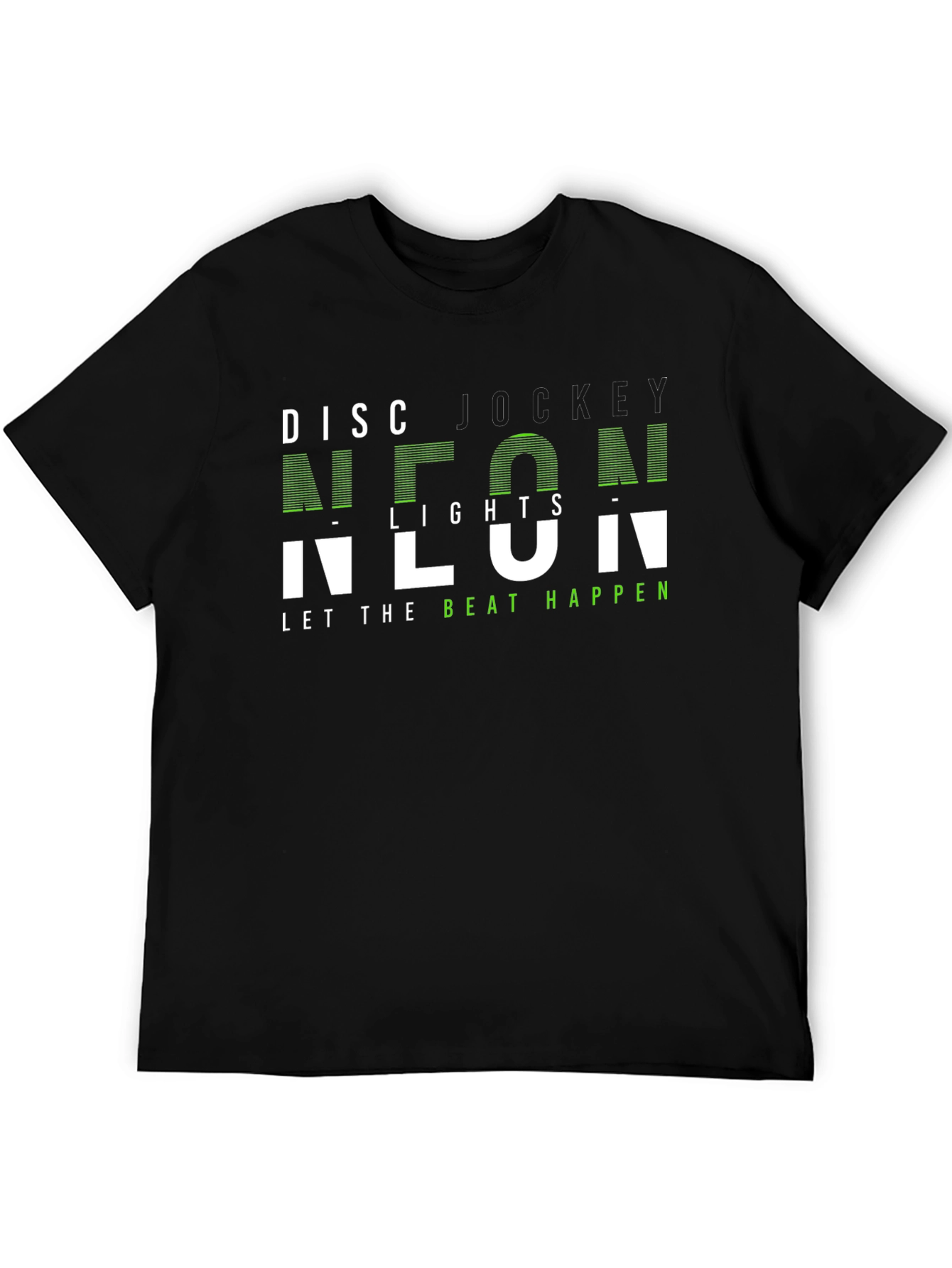 Neon Lights DJ T-Shirt - Let The Beat Happen!