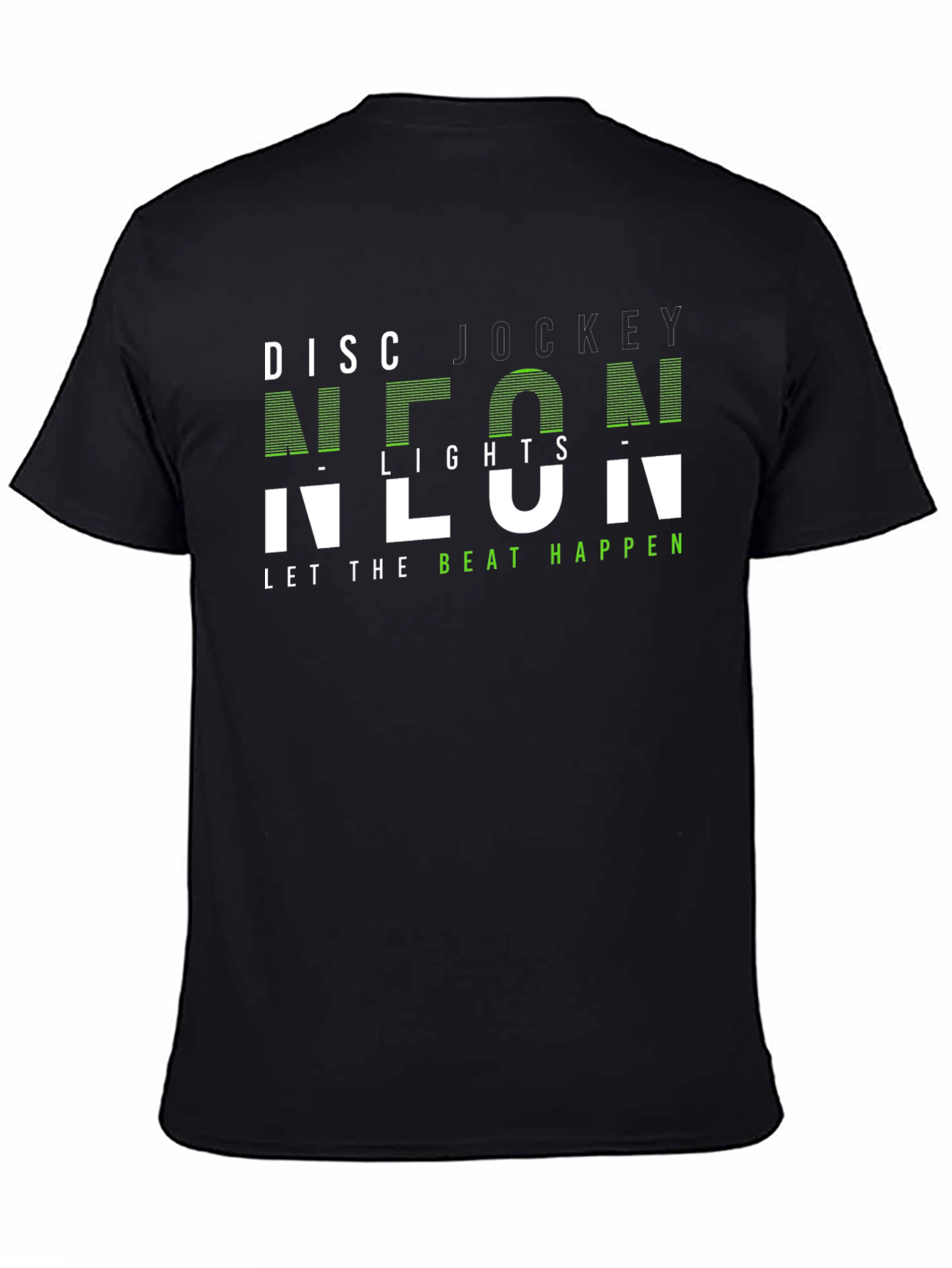 Neon Lights DJ T-Shirt - Let The Beat Happen!