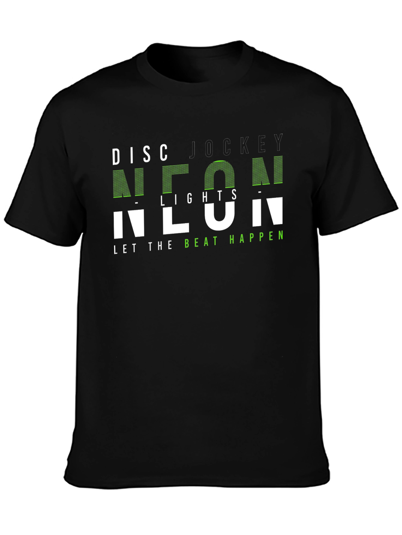 Neon Lights DJ T-Shirt - Let The Beat Happen!