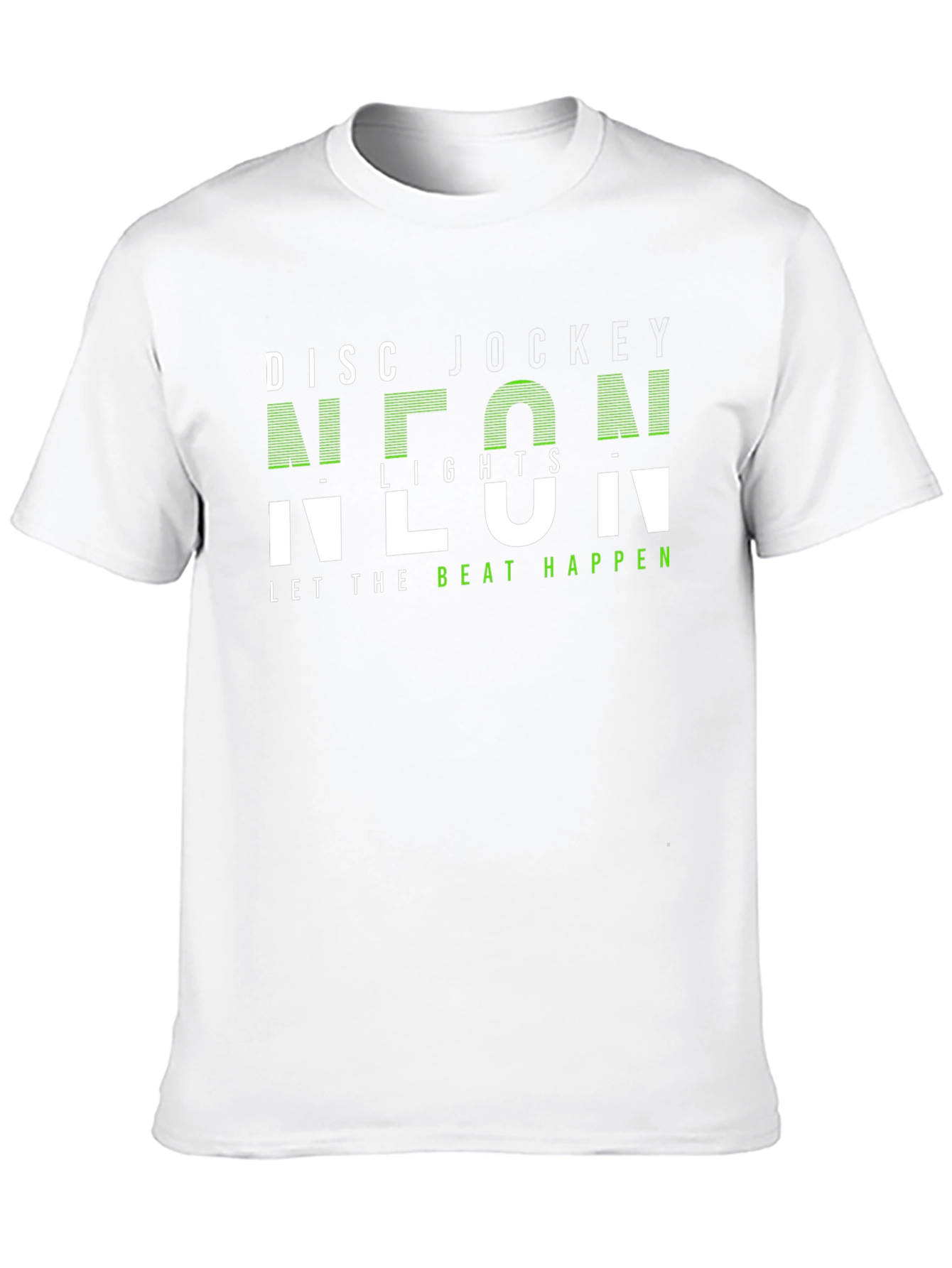 Neon Lights DJ T-Shirt - Let The Beat Happen!