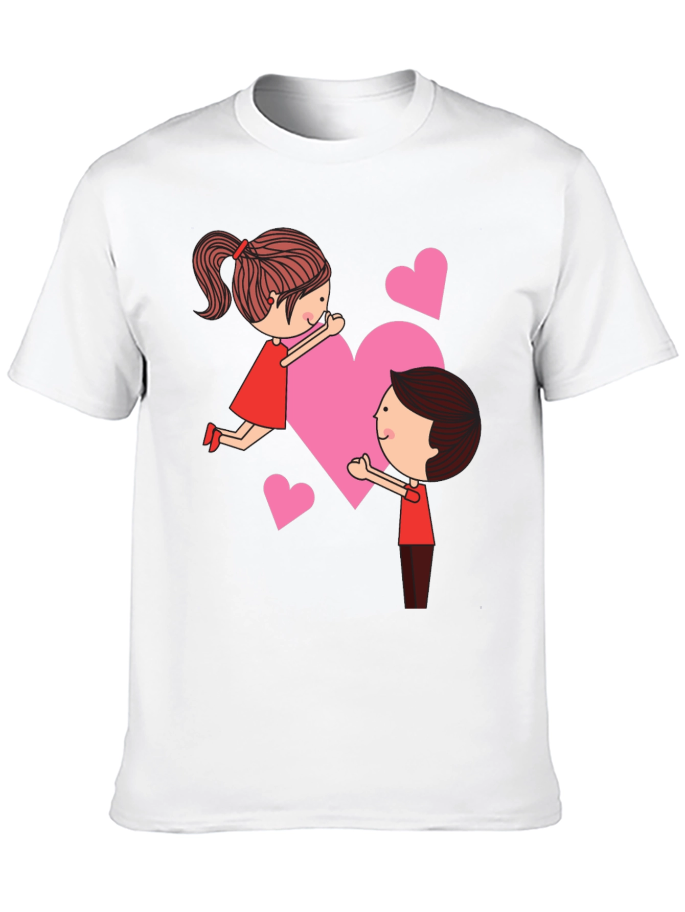 Valentines Day Couple Heart Graphic Tee