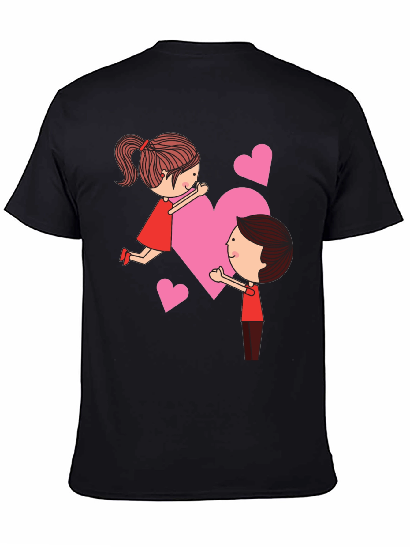 Valentines Day Couple Heart Graphic Tee