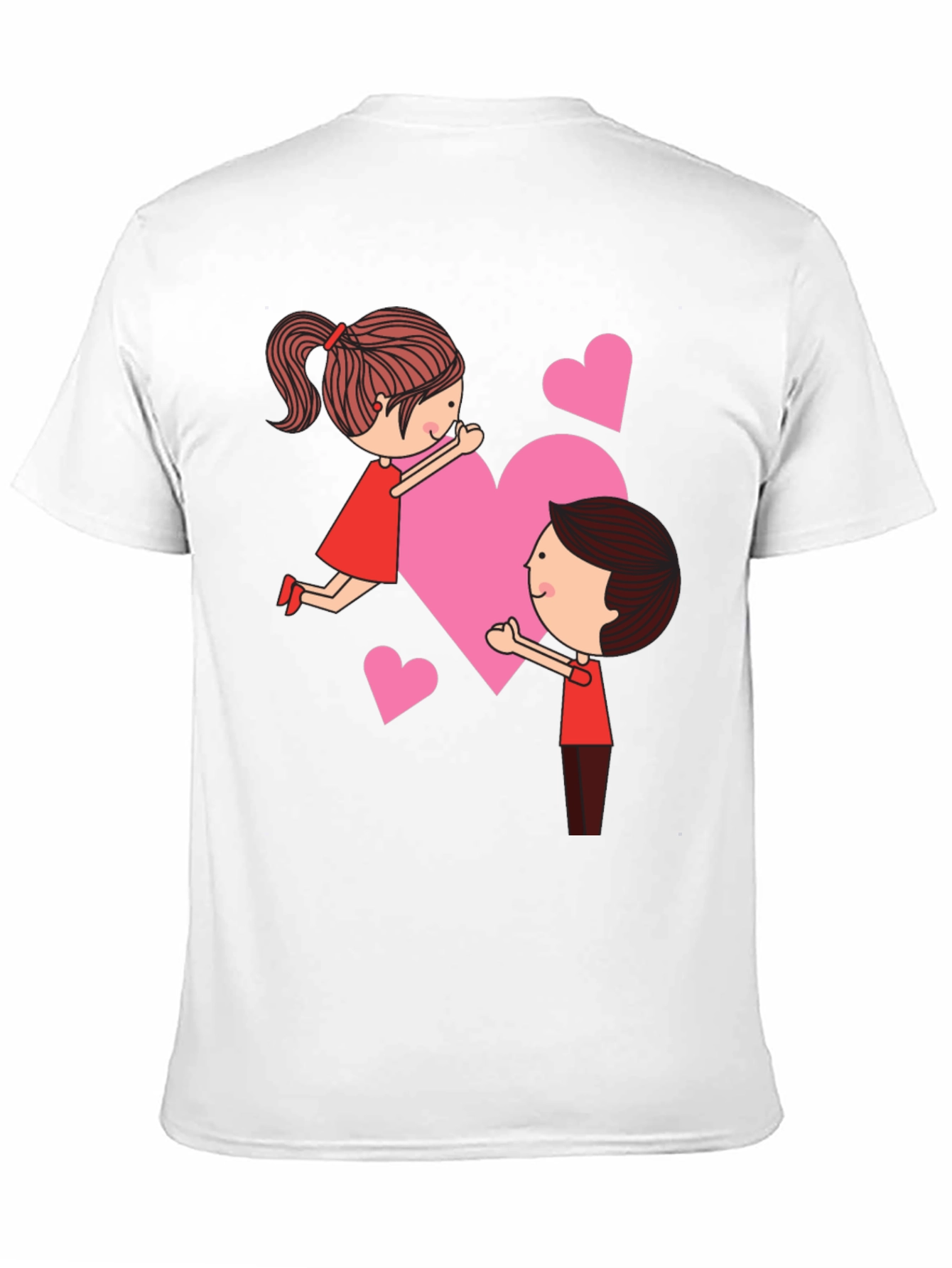 Valentines Day Couple Heart Graphic Tee
