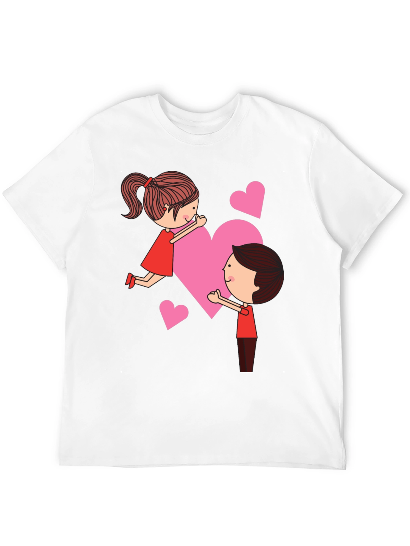 Valentines Day Couple Heart Graphic Tee
