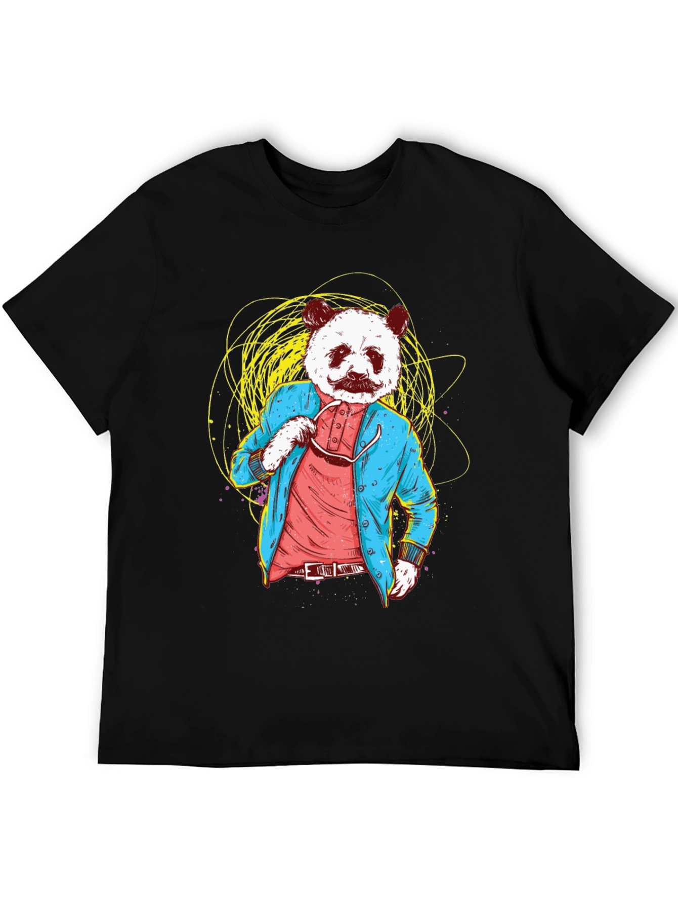 Panda Gentleman Graphic Tee - Cool Animal Design