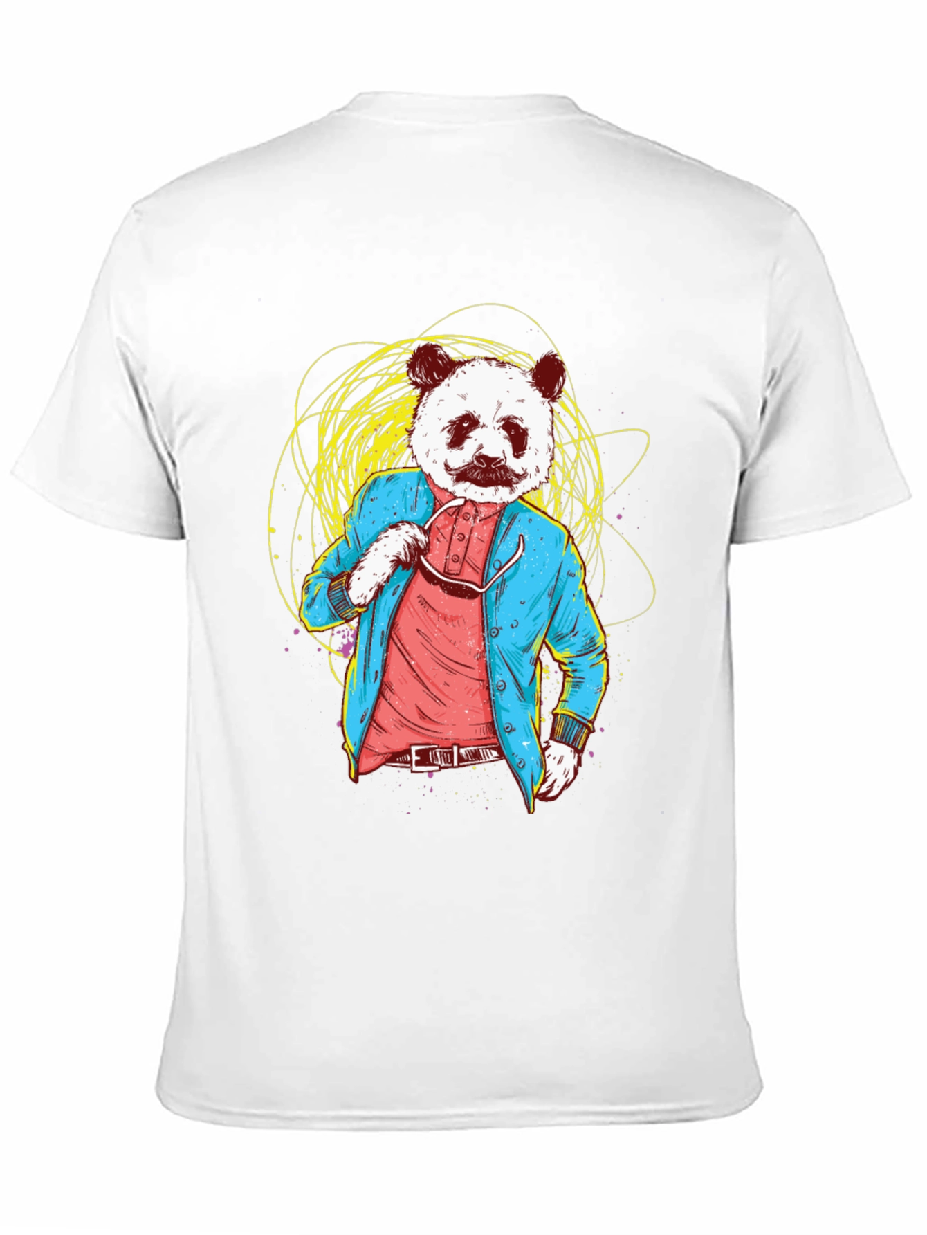 Panda Gentleman Graphic Tee - Cool Animal Design