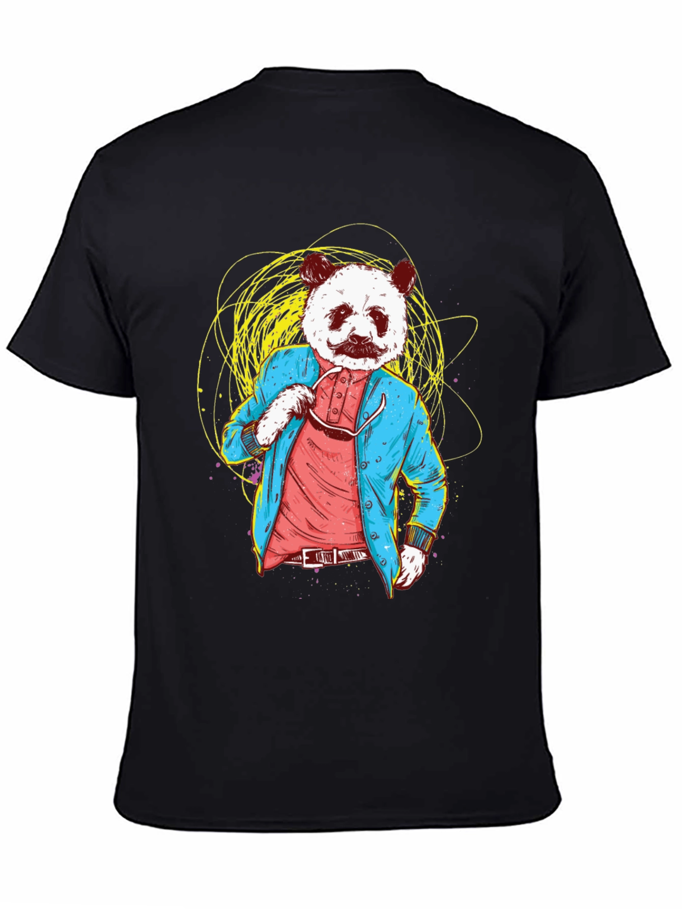 Panda Gentleman Graphic Tee - Cool Animal Design