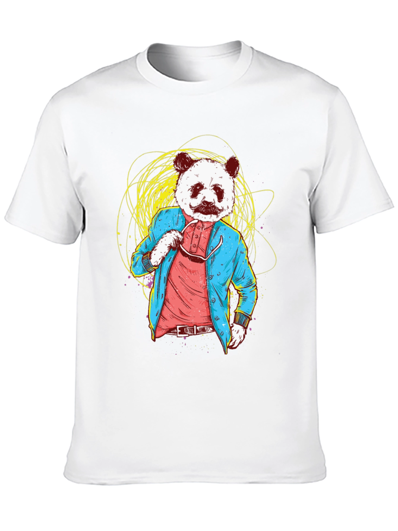 Panda Gentleman Graphic Tee - Cool Animal Design