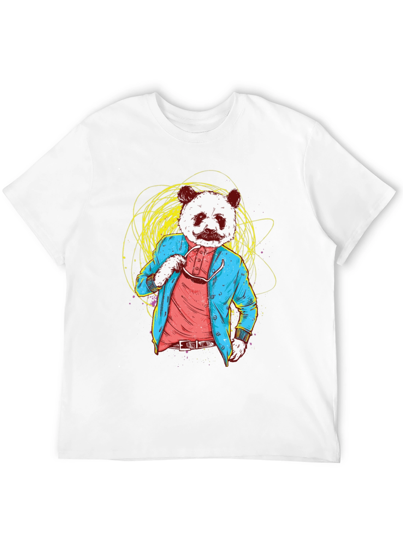 Panda Gentleman Graphic Tee - Cool Animal Design