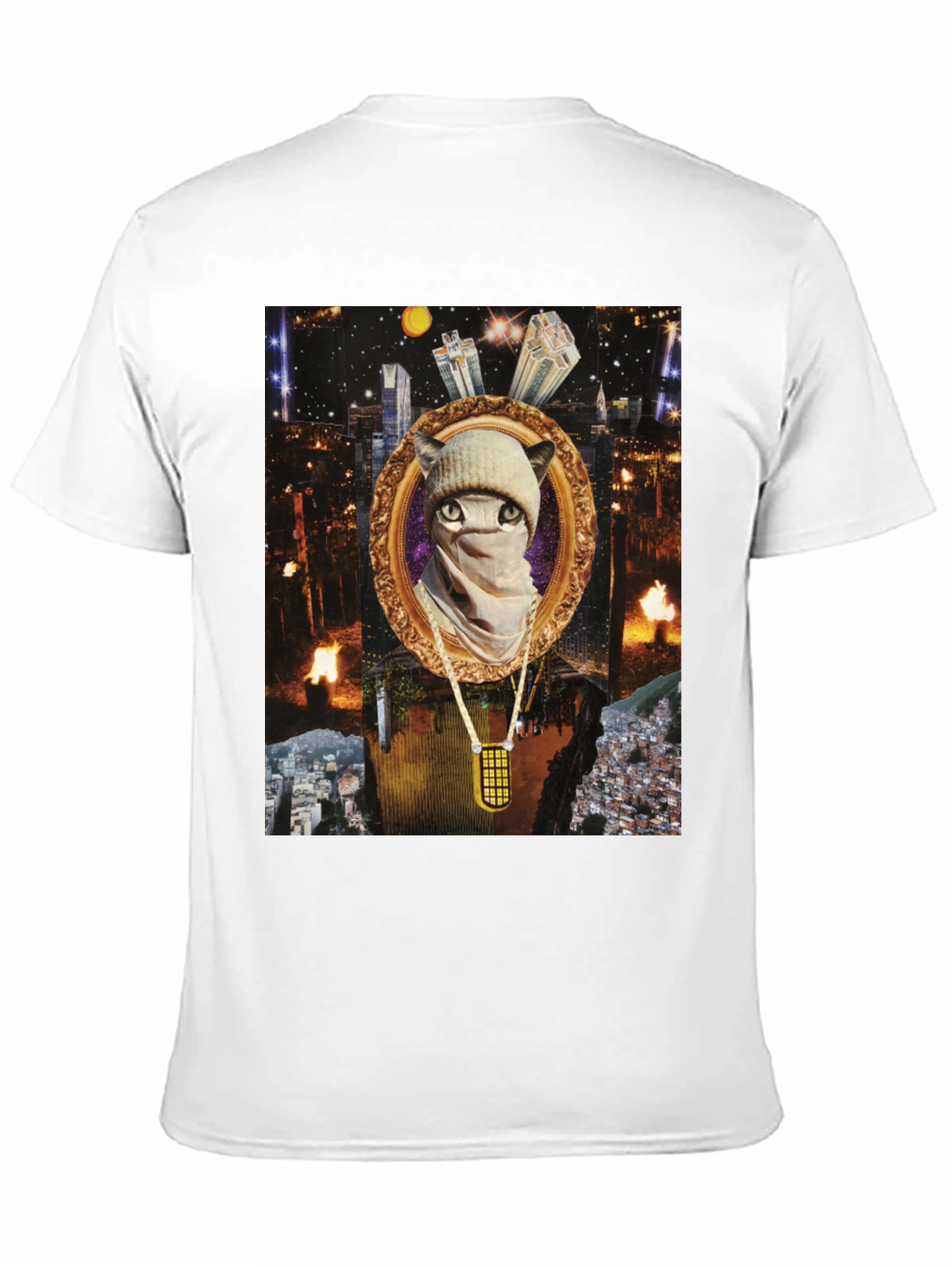 Gangster Cat Tee - Urban Style Mens T-shirt