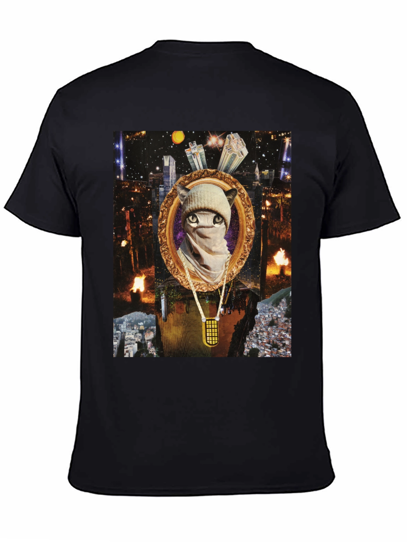Gangster Cat Tee - Urban Style Mens T-shirt