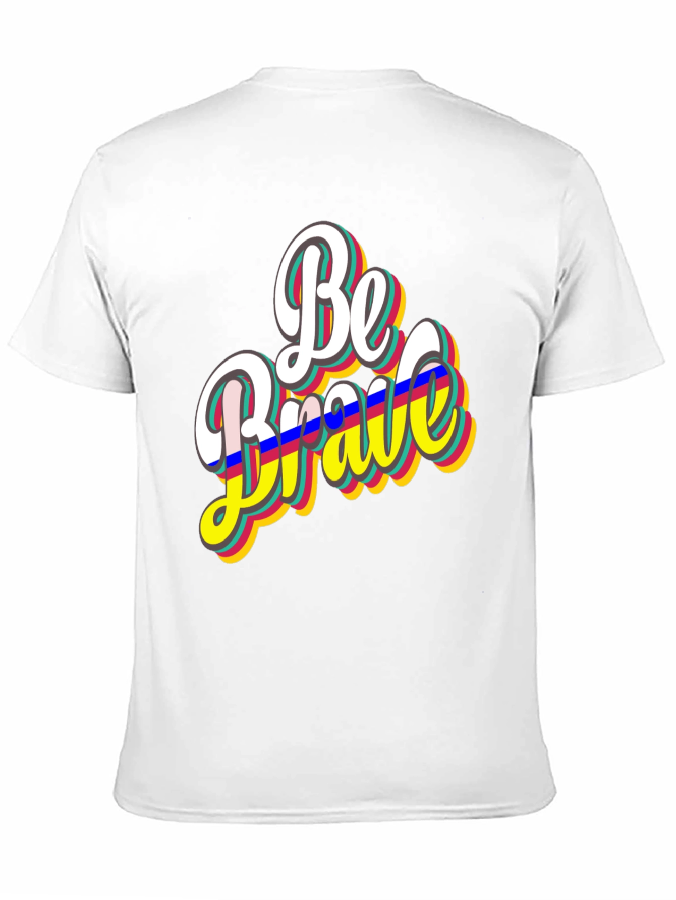 Be Brave Retro Graphic Tee - Black