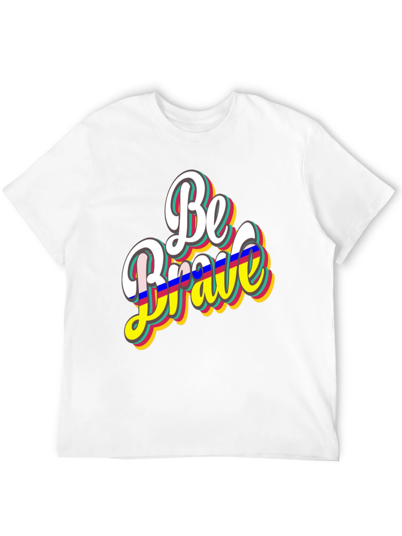 Be Brave Retro Graphic Tee - Black