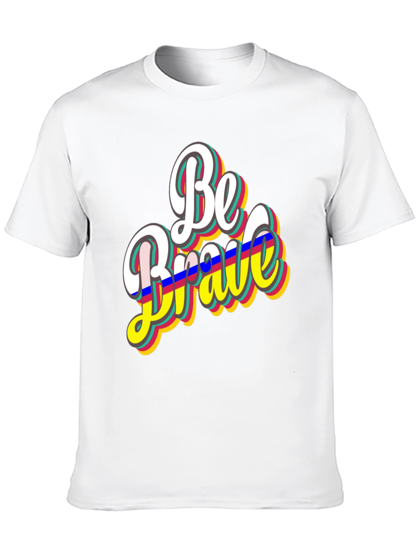 Be Brave Retro Graphic Tee - Black
