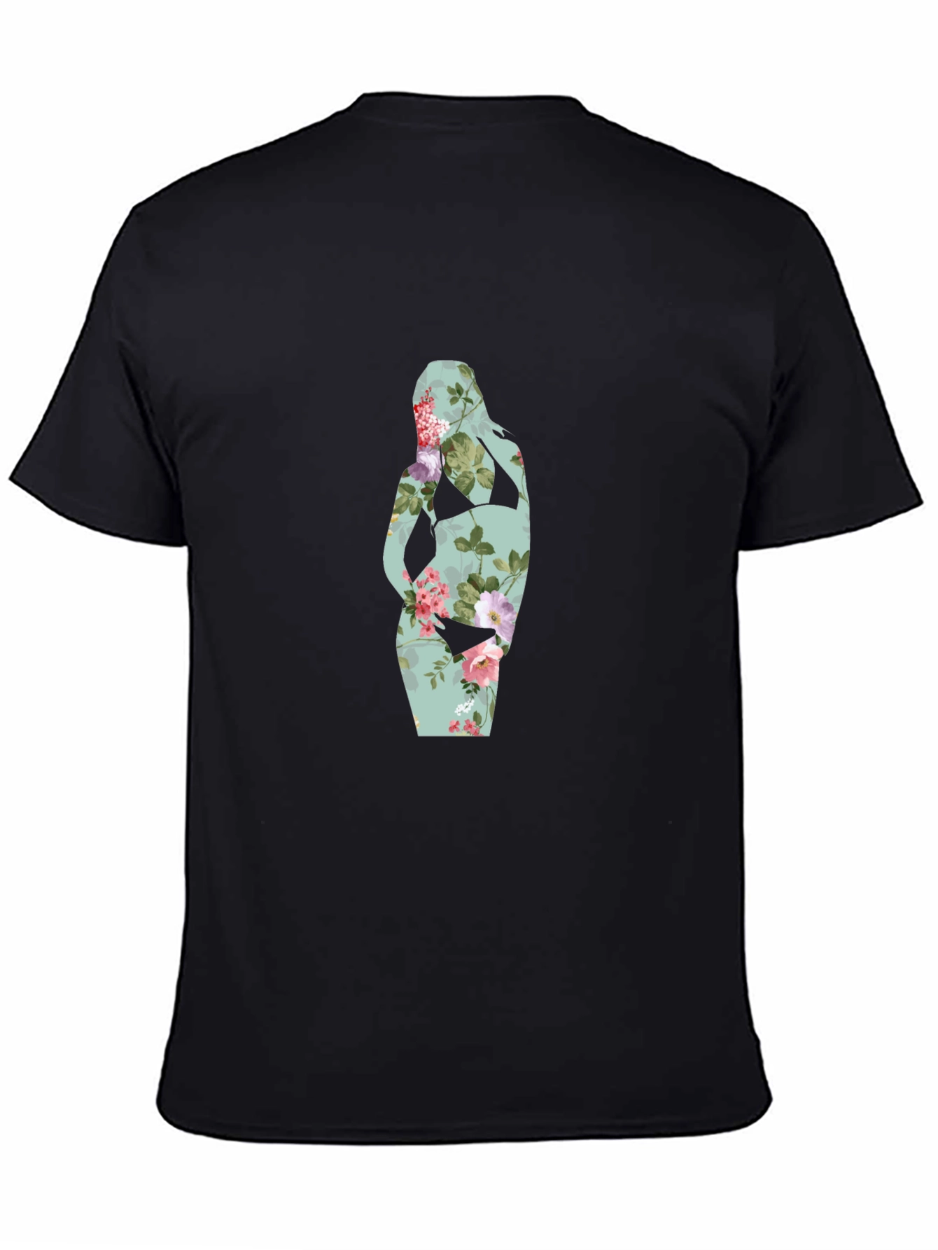 Floral Silhouette Maternity T-Shirt