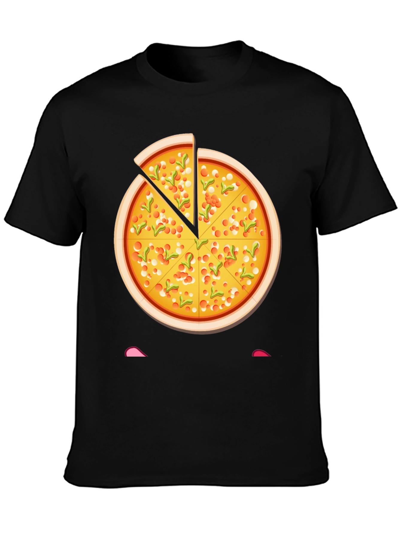 Pizza Slice Graphic Tee - Novelty Food T-Shirt
