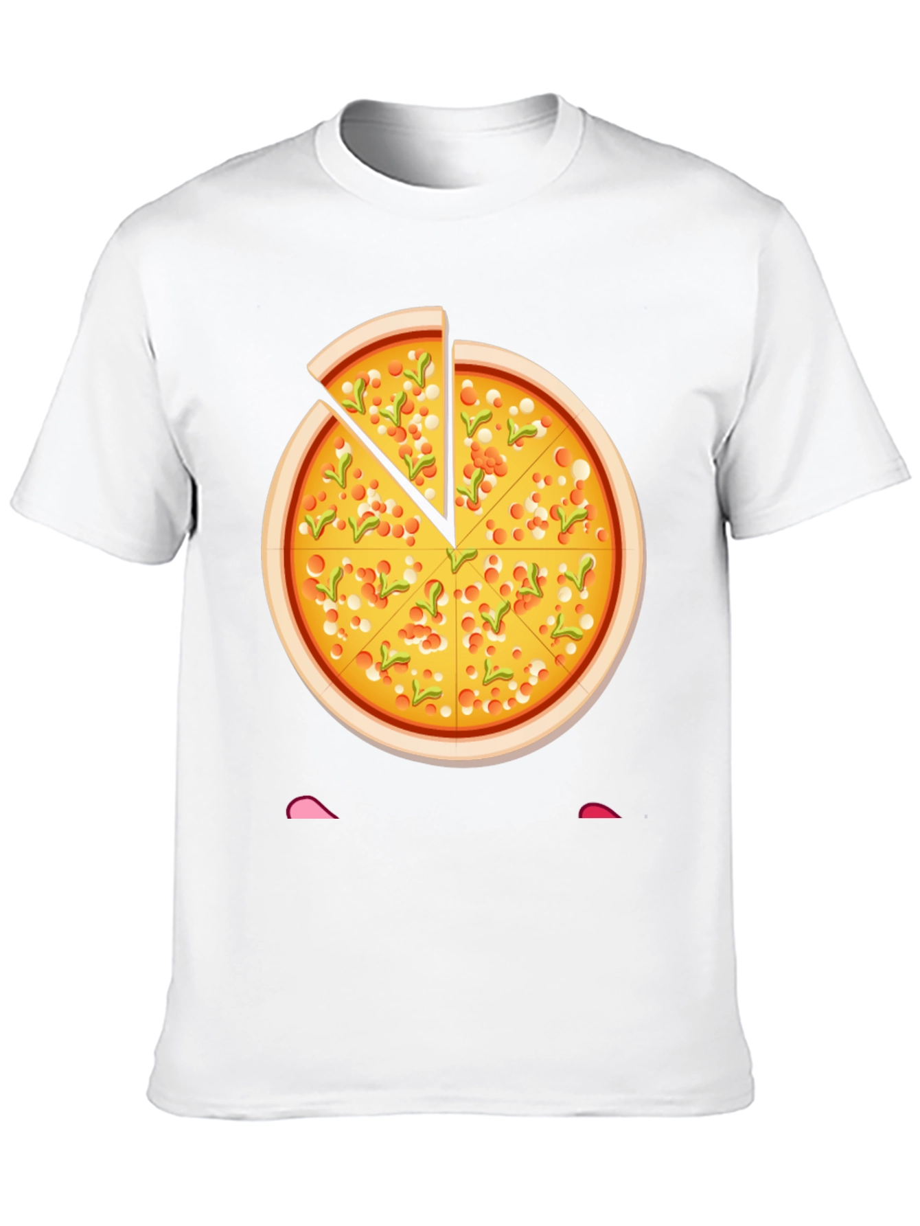 Pizza Slice Graphic Tee - Novelty Food T-Shirt