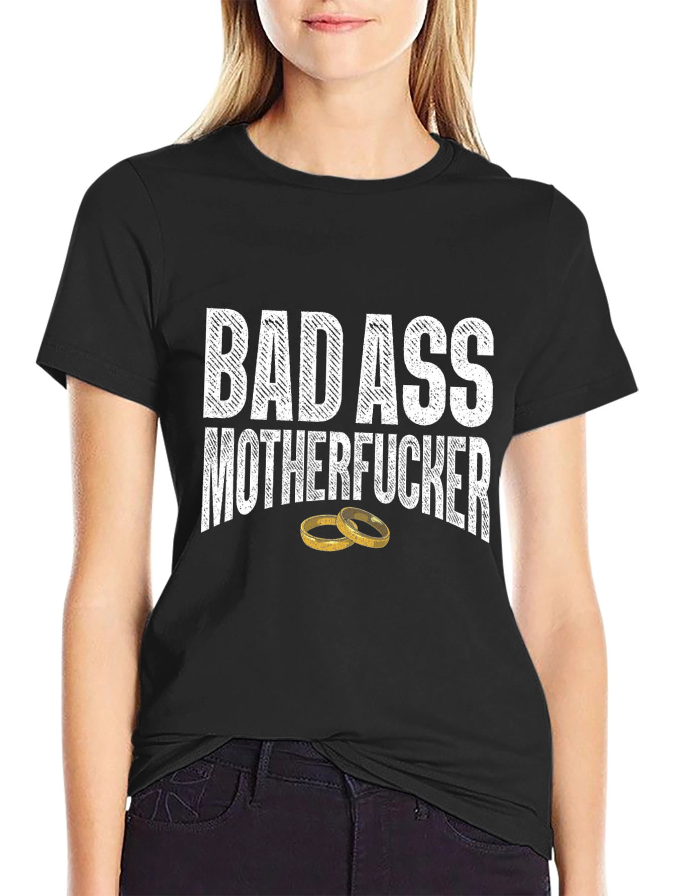 Badass Motherfucker Wedding Rings T-Shirt
