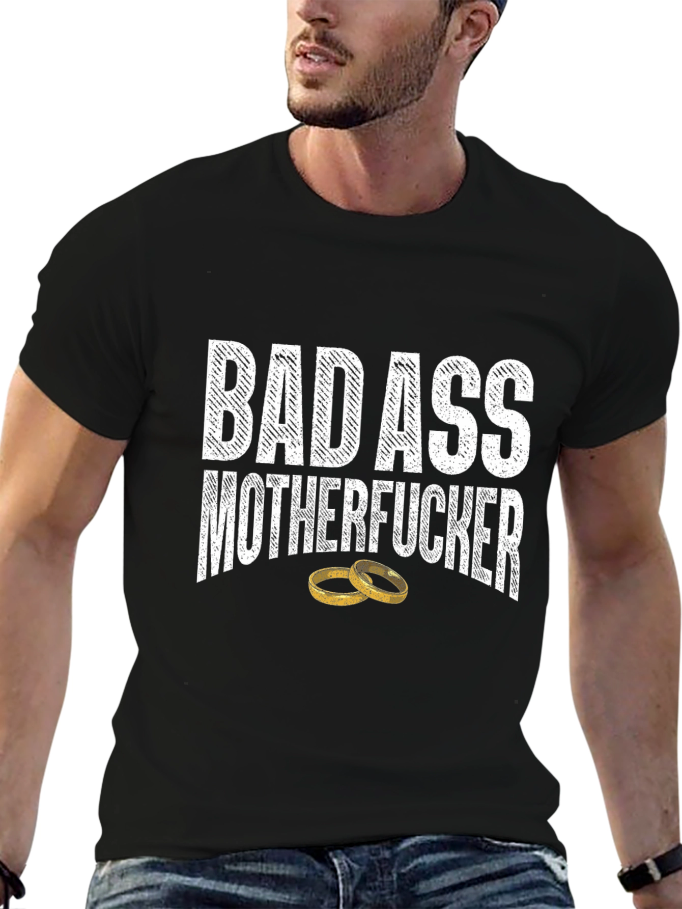 Badass Motherfucker Wedding Rings T-Shirt