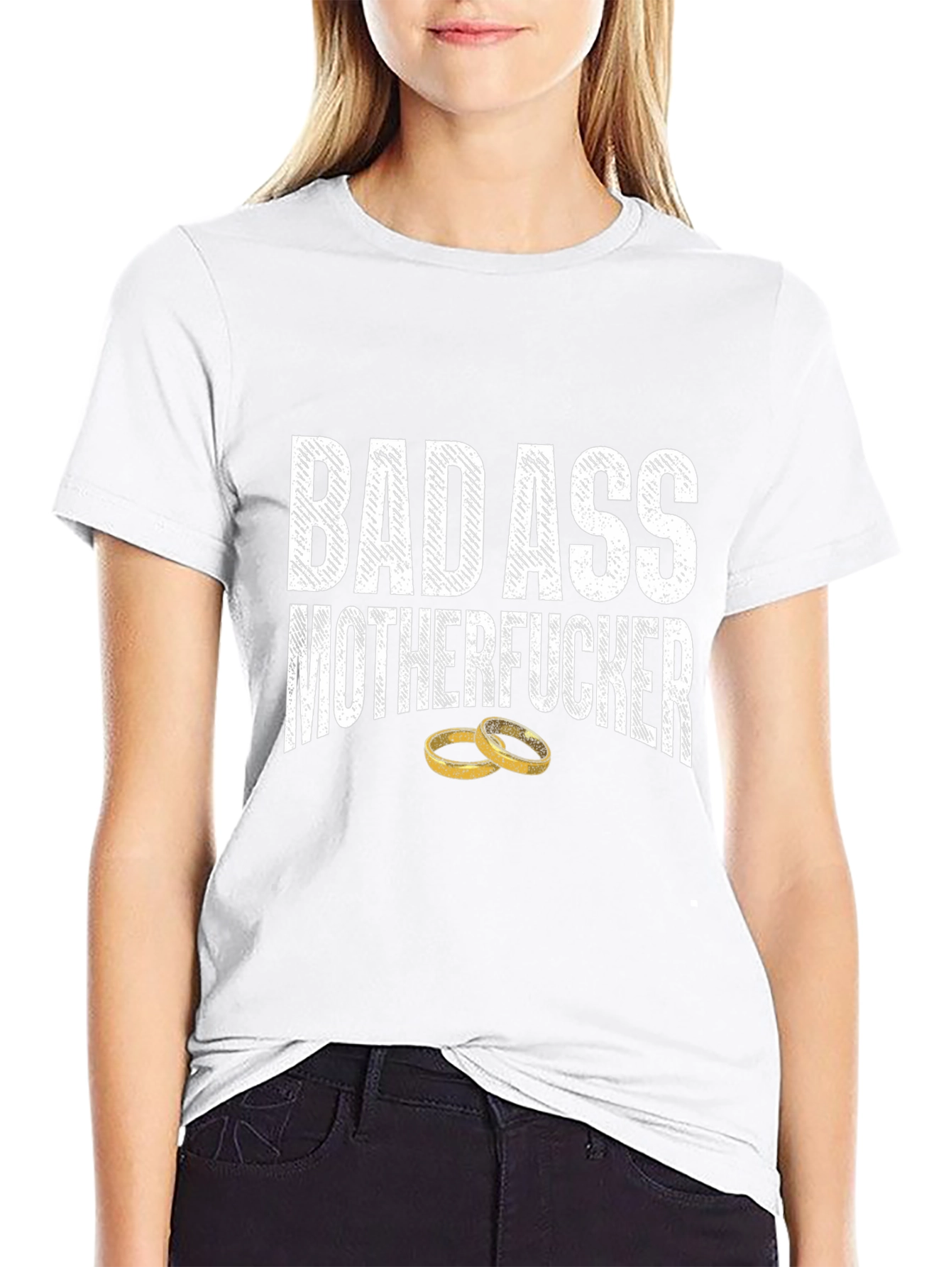 Badass Motherfucker Wedding Rings T-Shirt