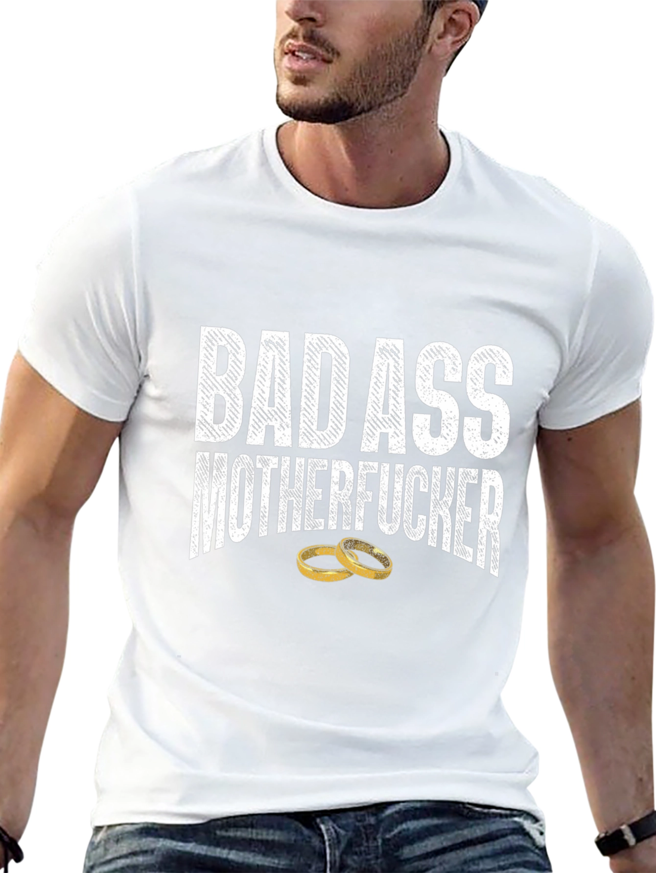 Badass Motherfucker Wedding Rings T-Shirt