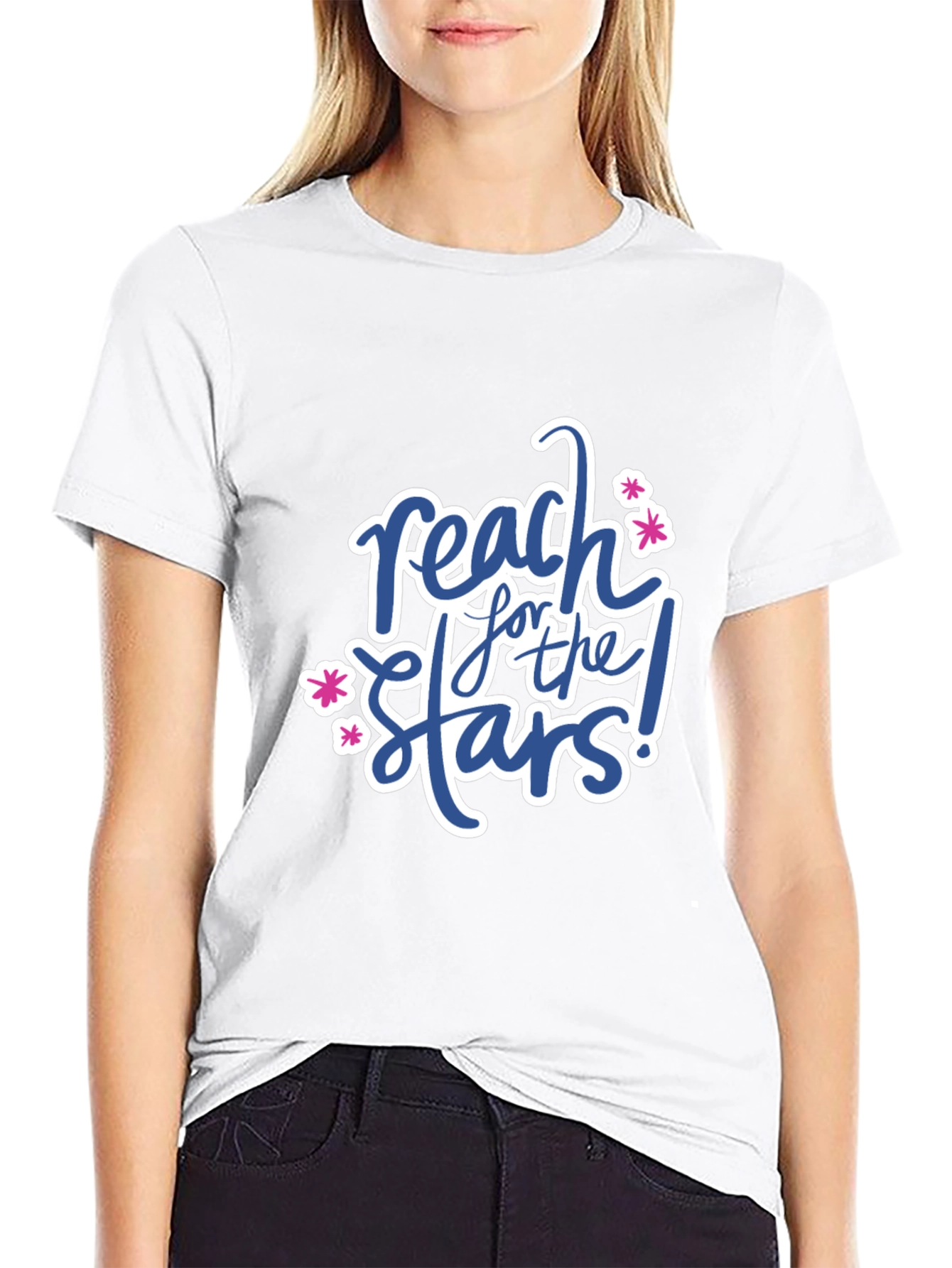 Reach For The Stars Graphic Tee - Black