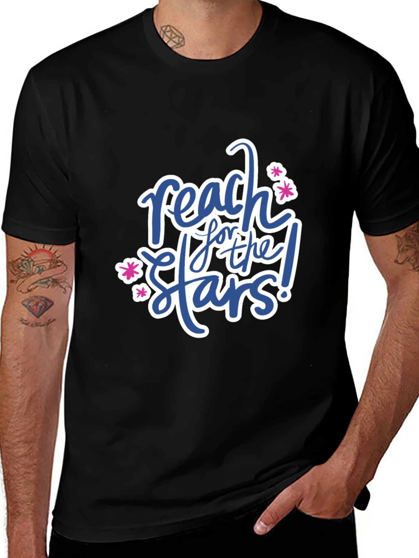 Reach For The Stars Graphic Tee - Black