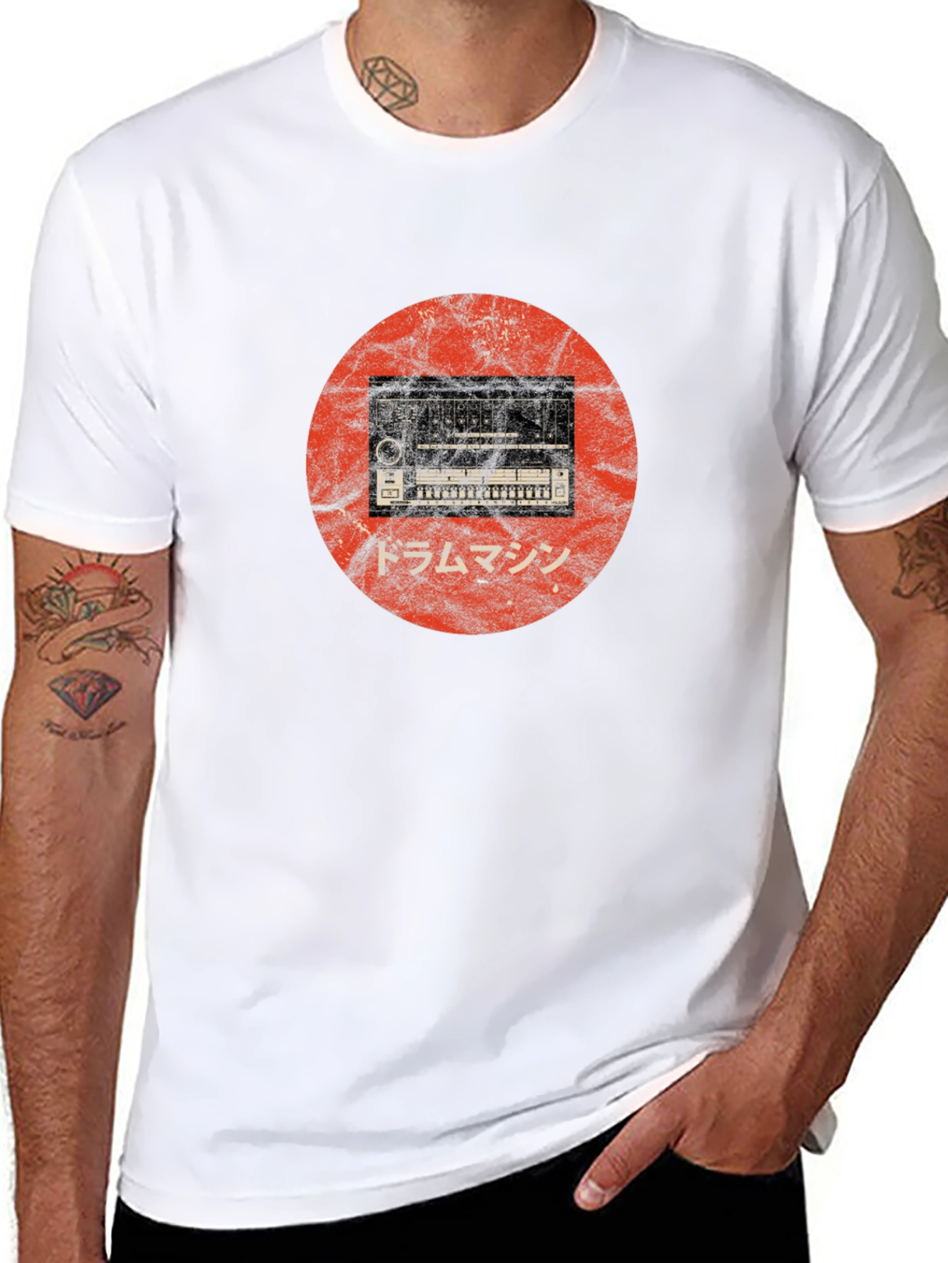 Drum Machine Graphic T-Shirt - Retro Music Tee