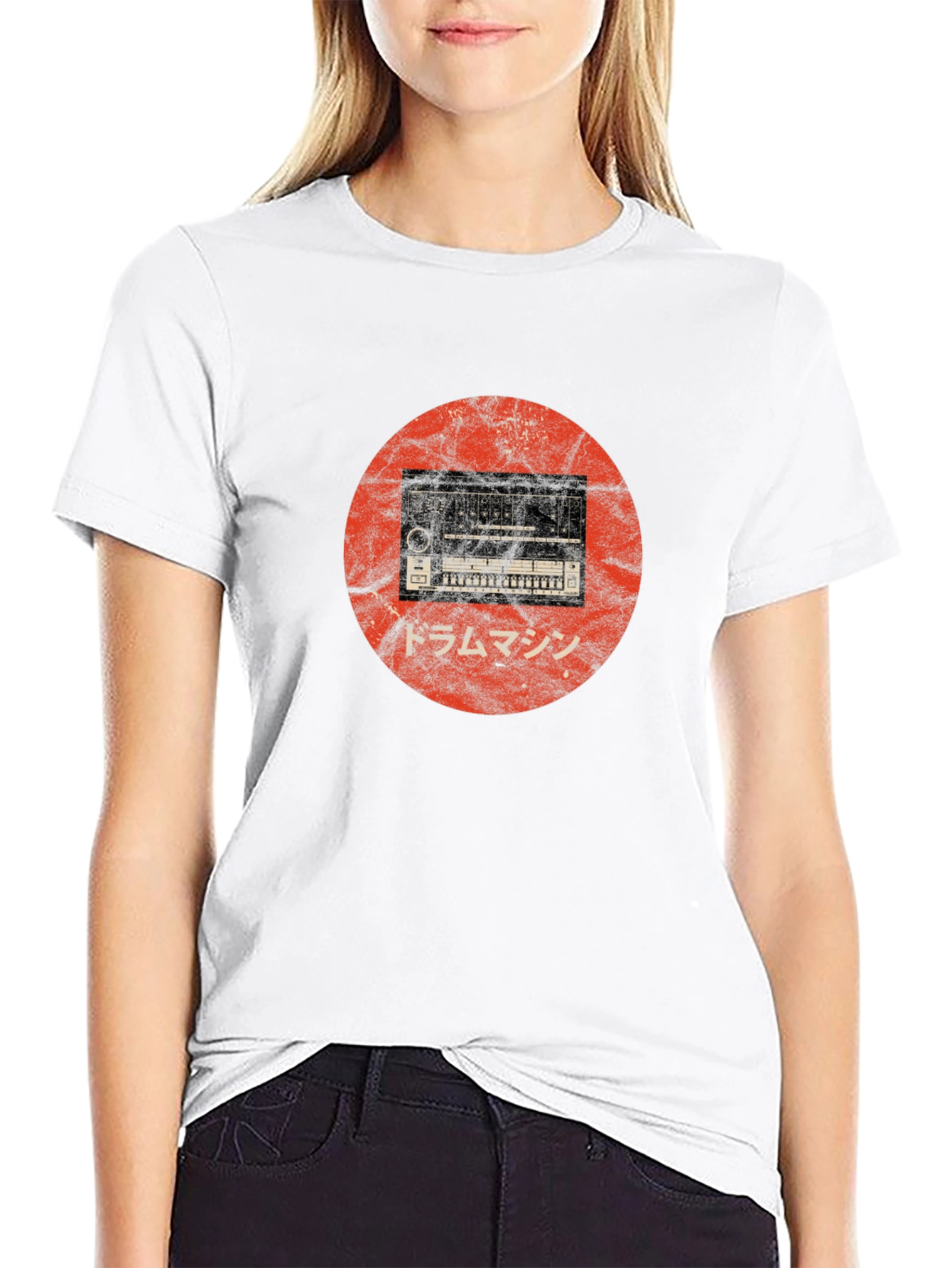 Drum Machine Graphic T-Shirt - Retro Music Tee