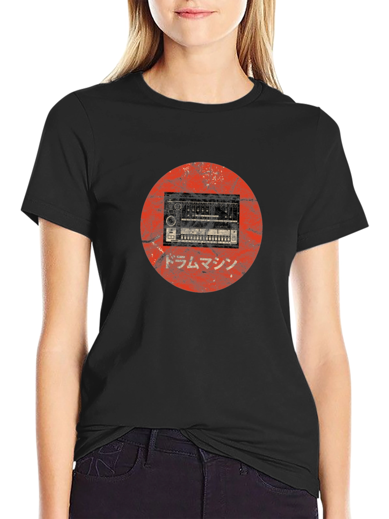 Drum Machine Graphic T-Shirt - Retro Music Tee