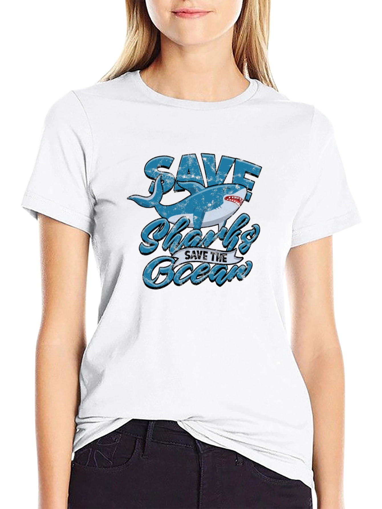 Save Sharks Save the Ocean Graphic T-Shirt