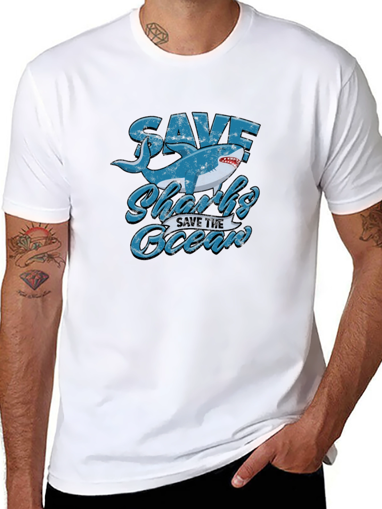 Save Sharks Save the Ocean Graphic T-Shirt