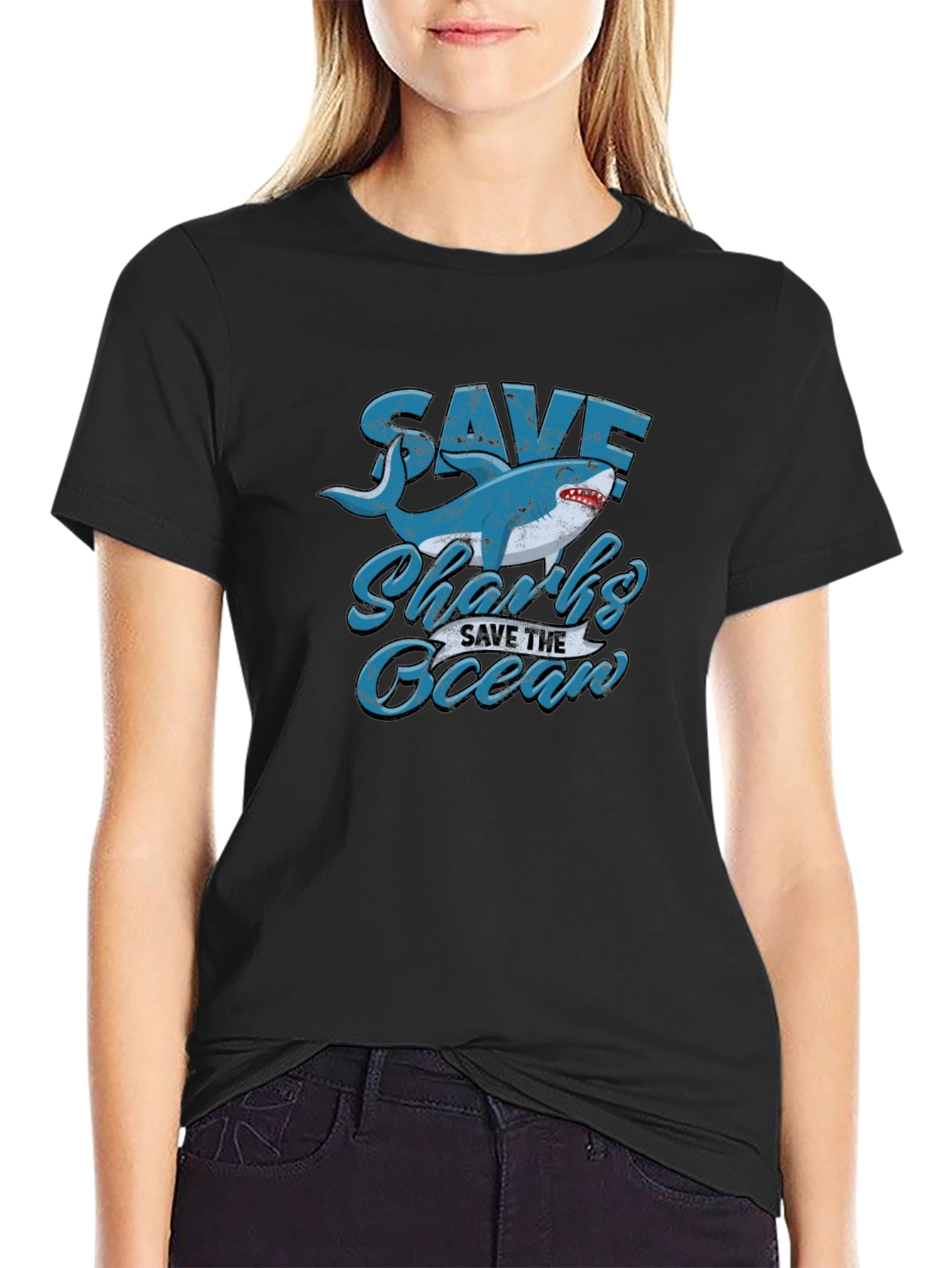 Save Sharks Save the Ocean Graphic T-Shirt