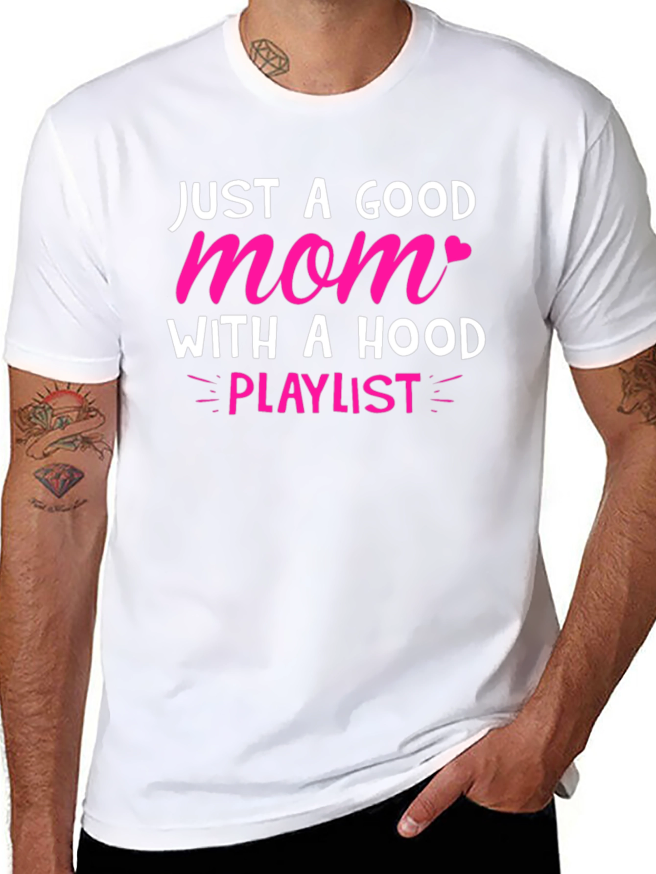 Good Mom With A Hood Playlist T-Shirt