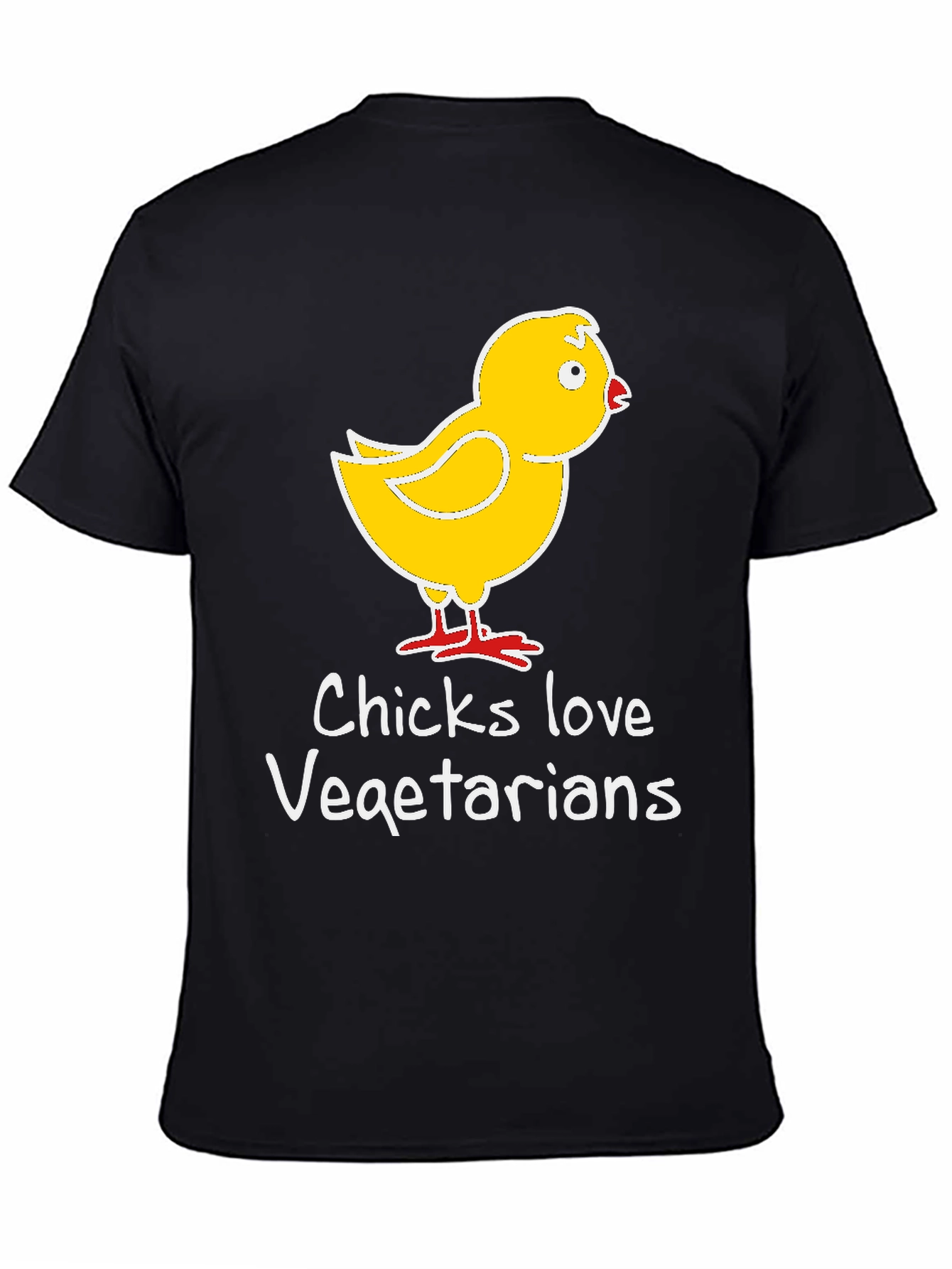 Chicks Love Vegetarian T-Shirt - Funny Graphic Tee