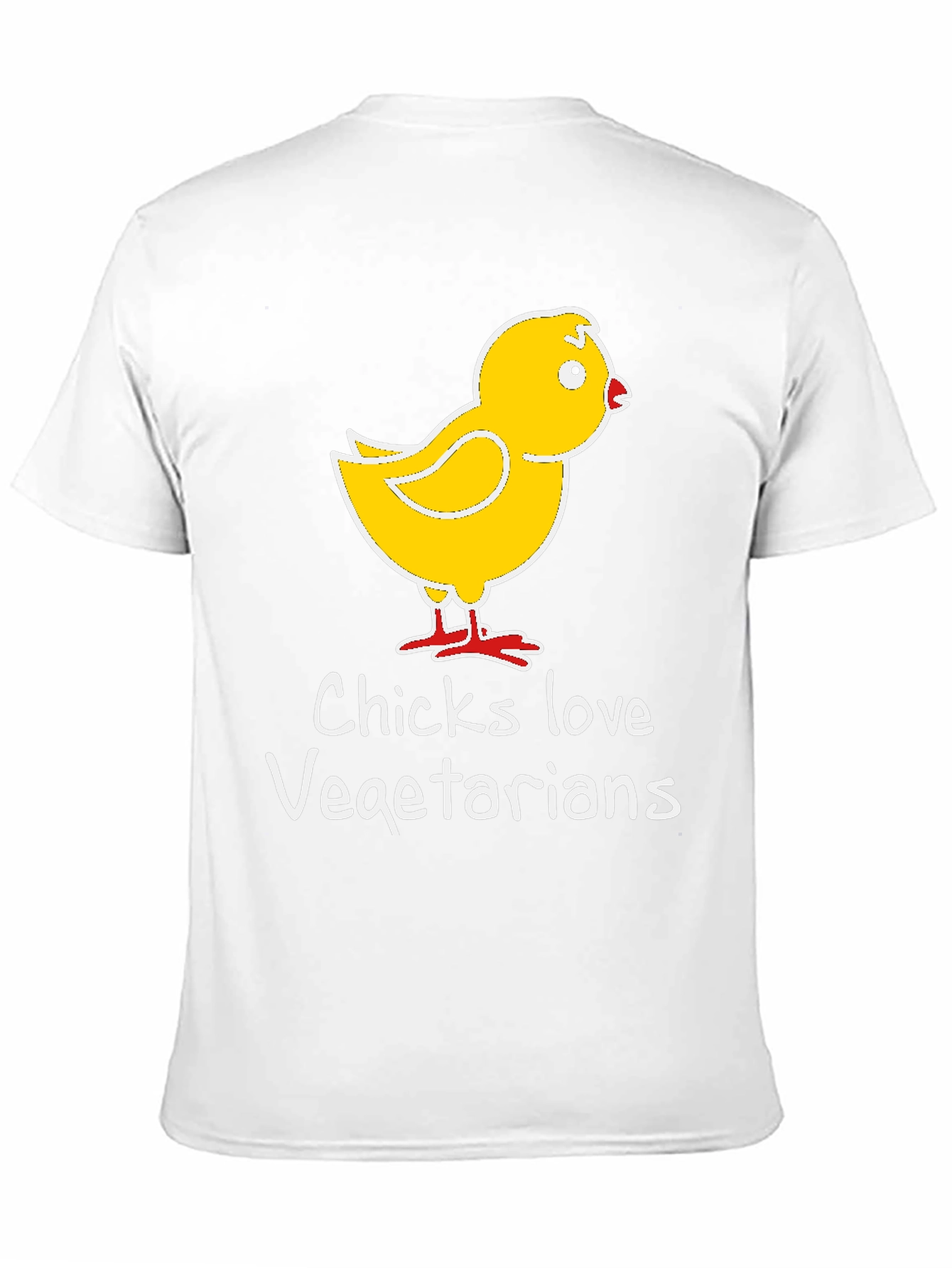 Chicks Love Vegetarian T-Shirt - Funny Graphic Tee