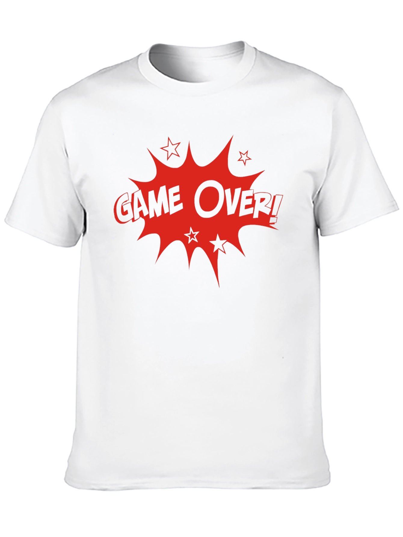 Game Over Graphic Print Crew Neck T-Shirt