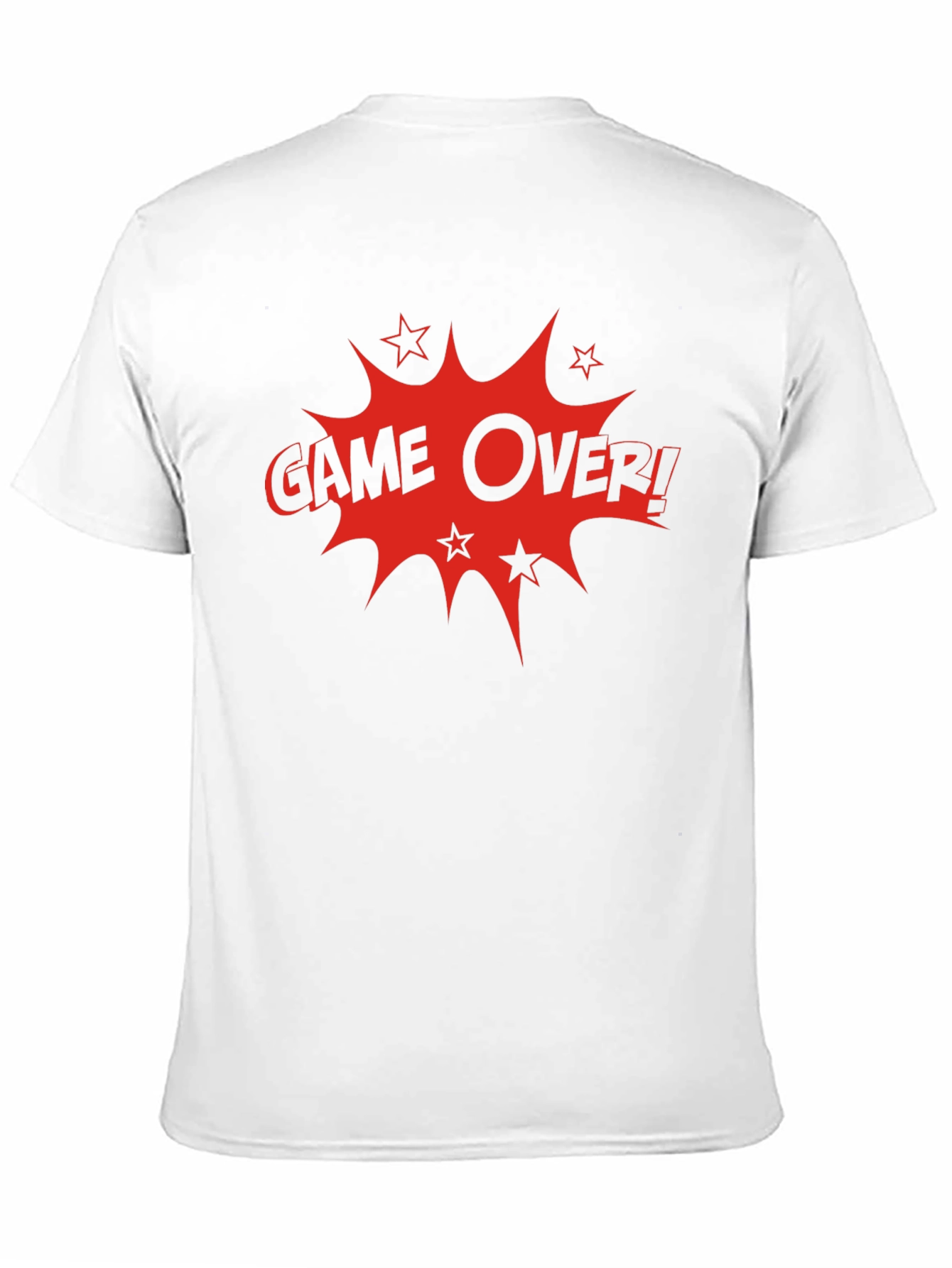 Game Over Graphic Print Crew Neck T-Shirt