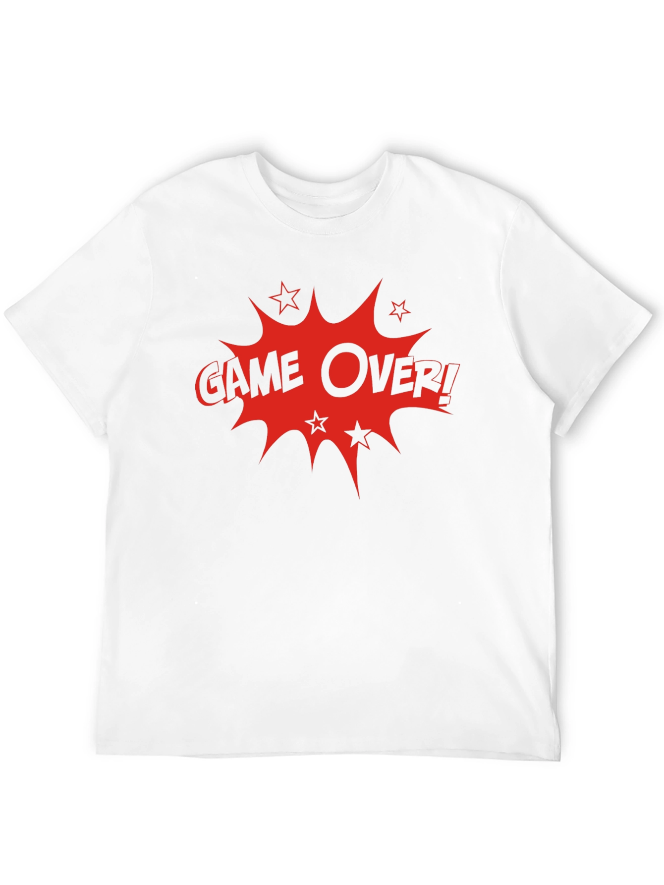 Game Over Graphic Print Crew Neck T-Shirt