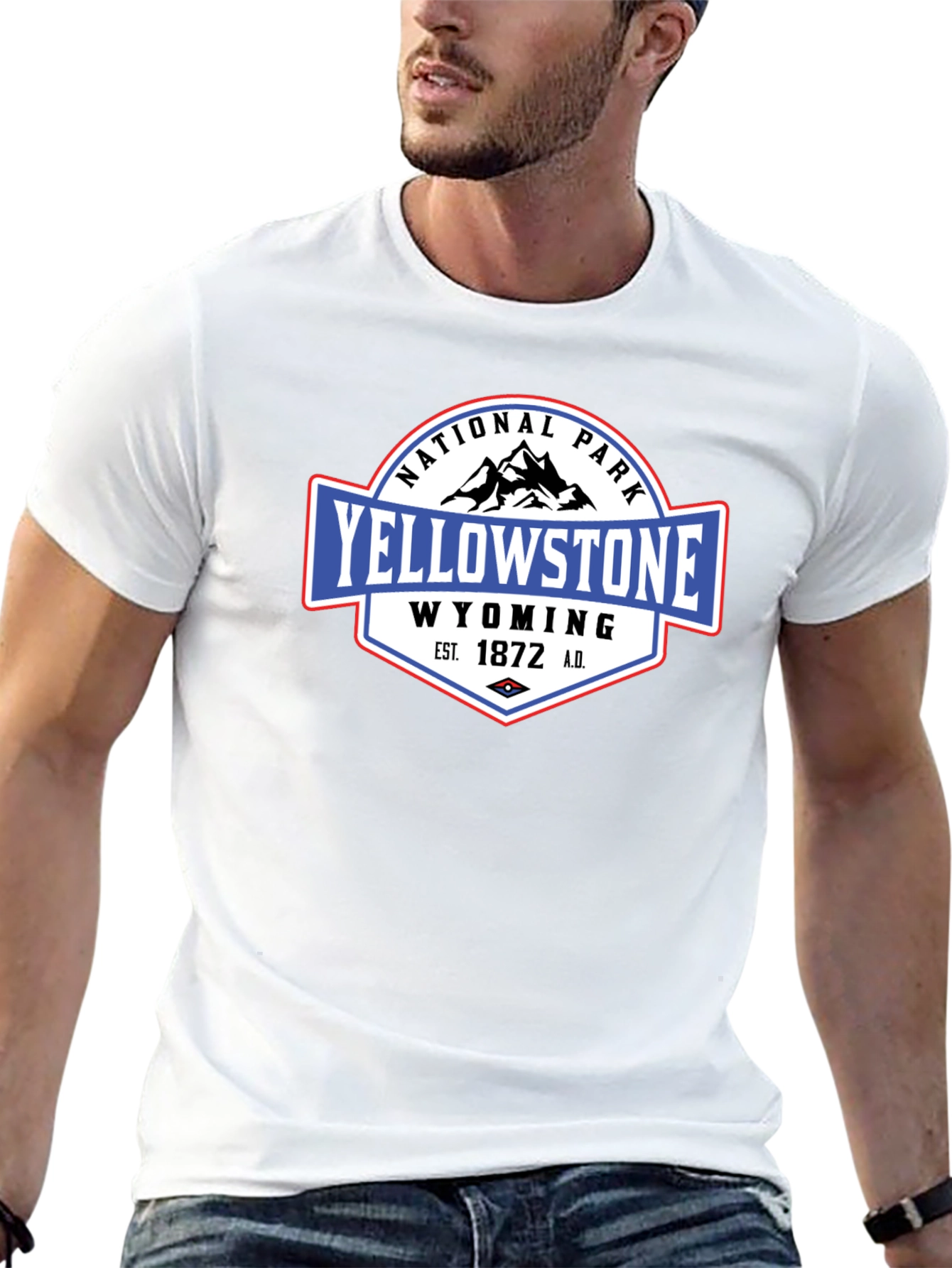 Yellowstone National Park Black Graphic T-Shirt