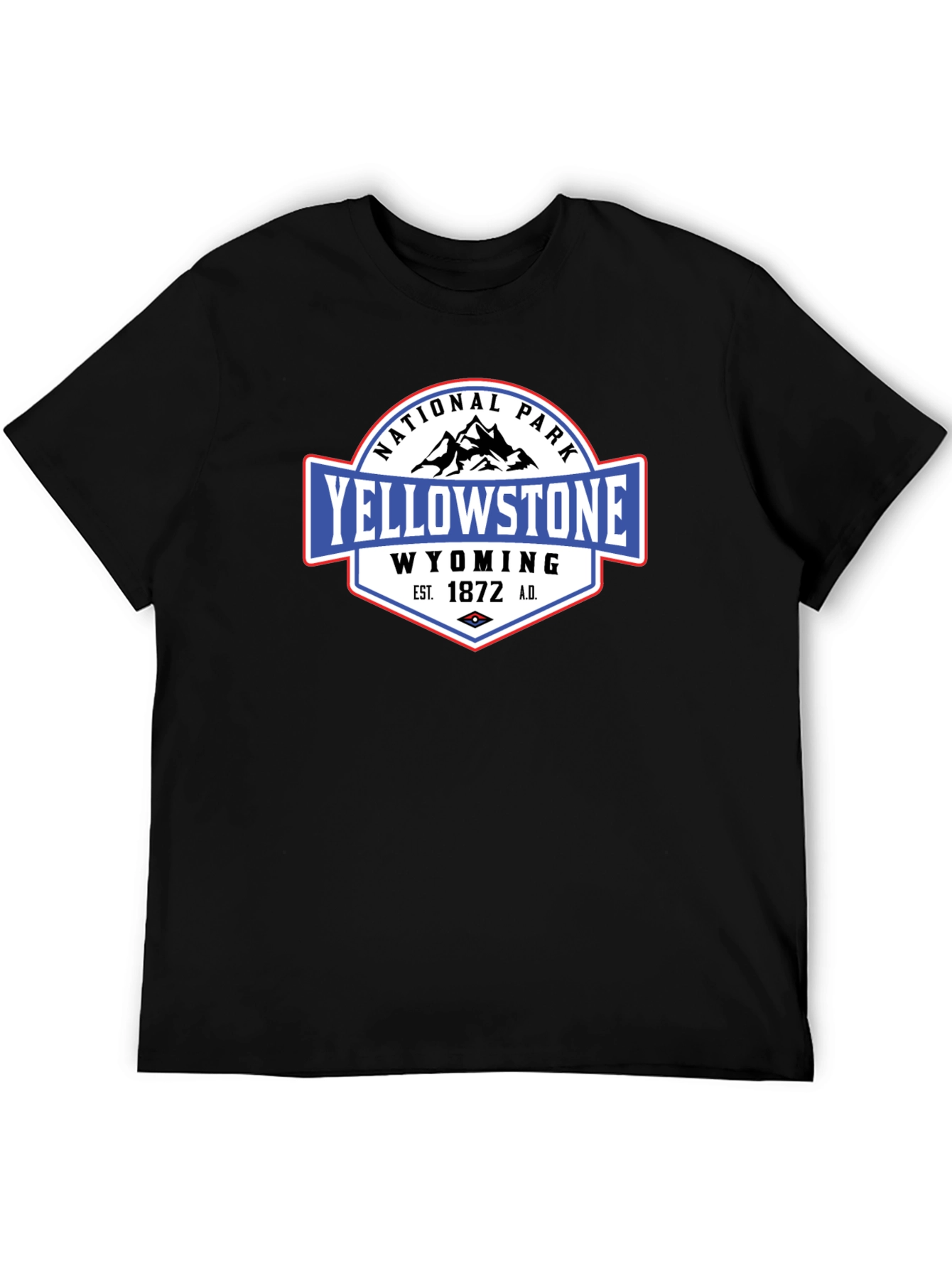 Yellowstone National Park Black Graphic T-Shirt
