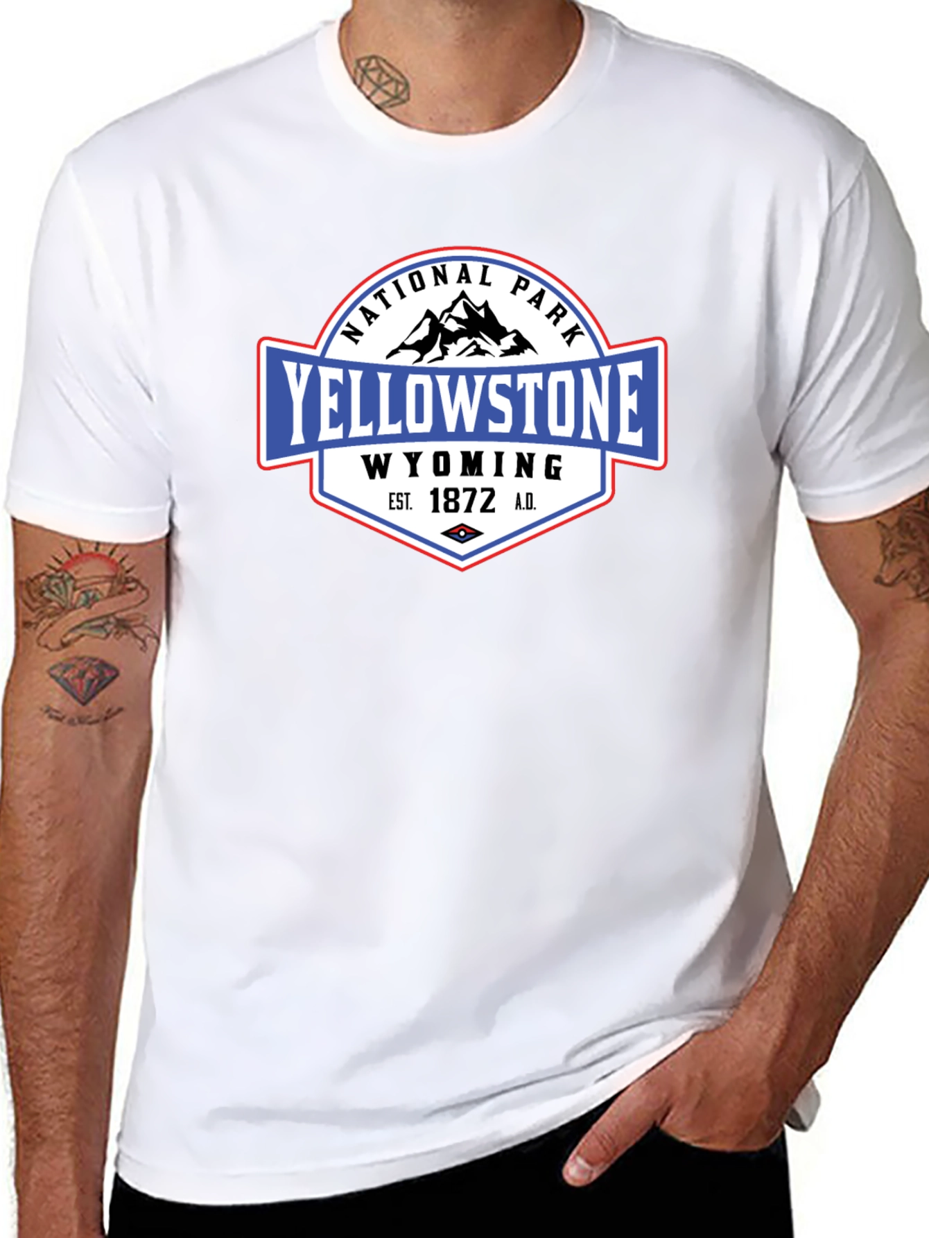 Yellowstone National Park Black Graphic T-Shirt