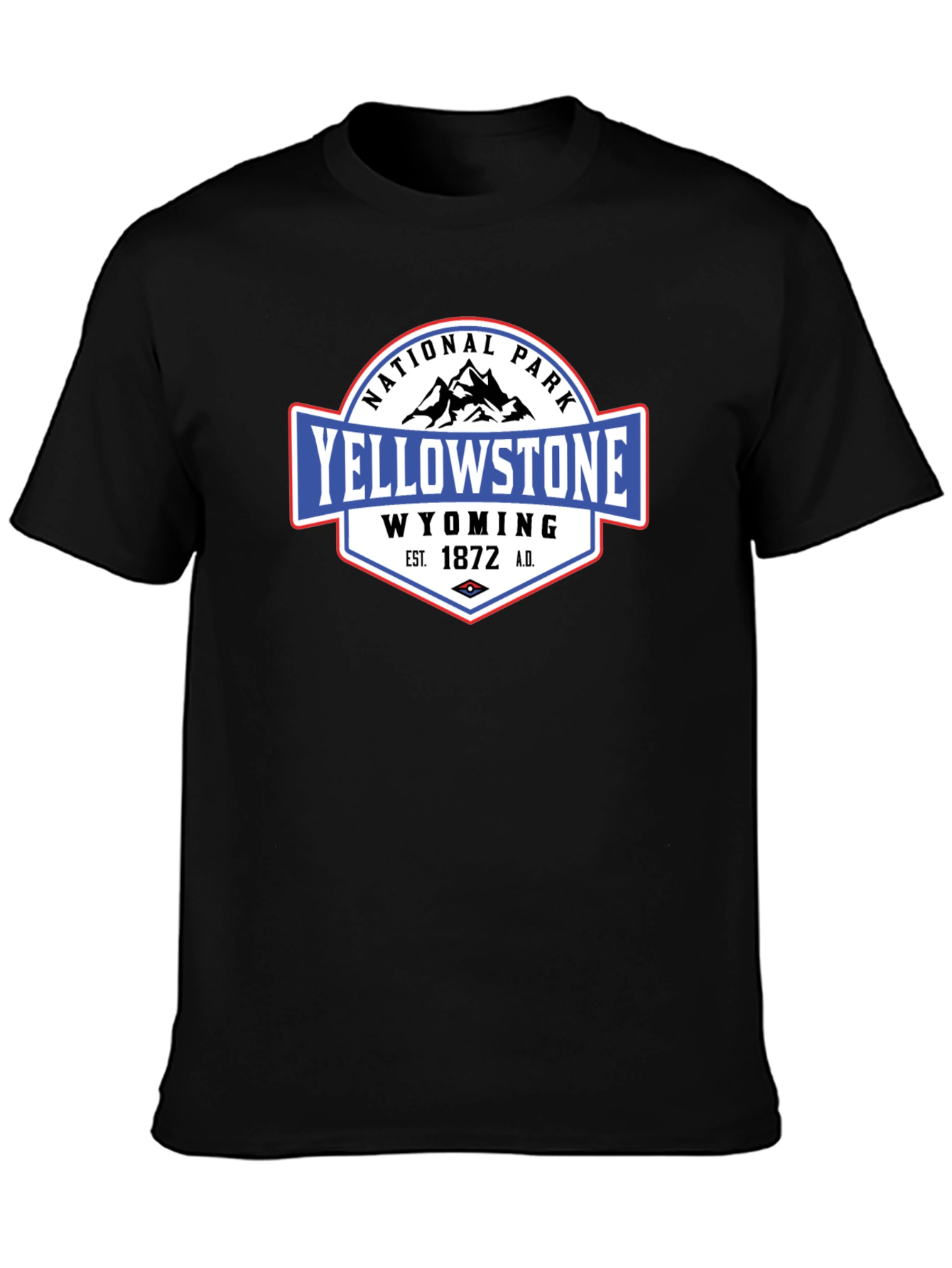 Yellowstone National Park Black Graphic T-Shirt
