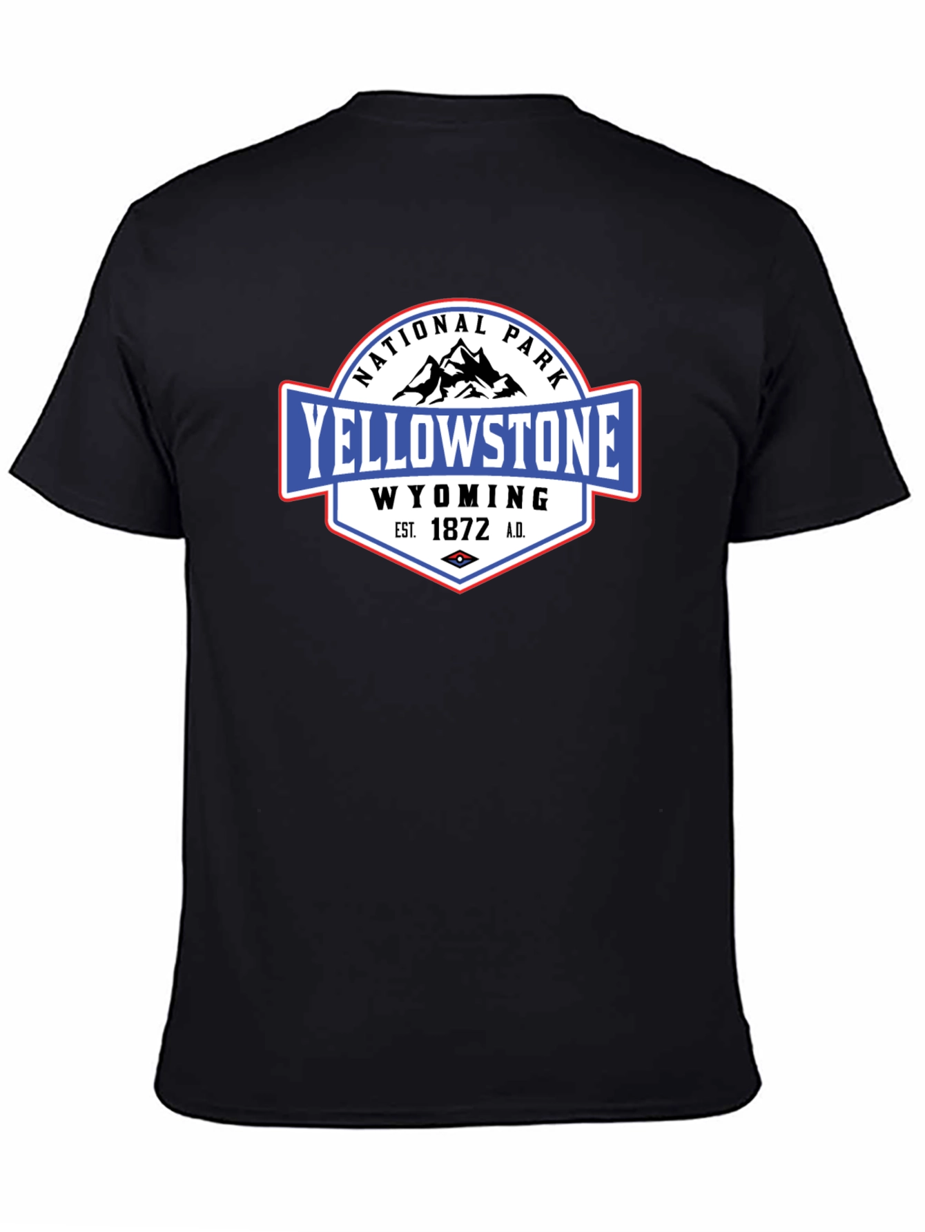 Yellowstone National Park Black Graphic T-Shirt