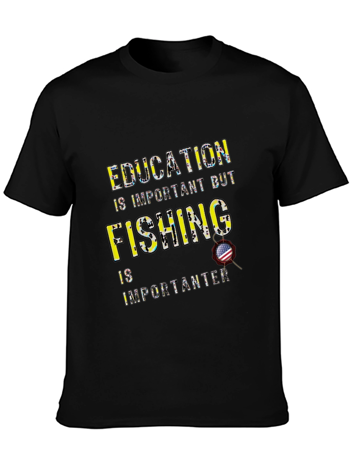 Funny Fishing T-Shirt - Education vs. Fishing