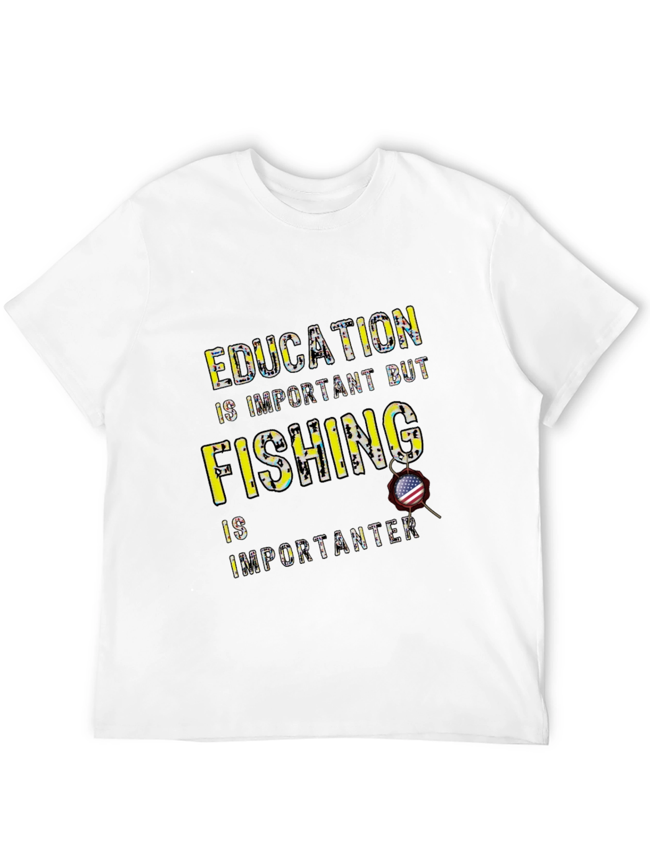 Funny Fishing T-Shirt - Education vs. Fishing
